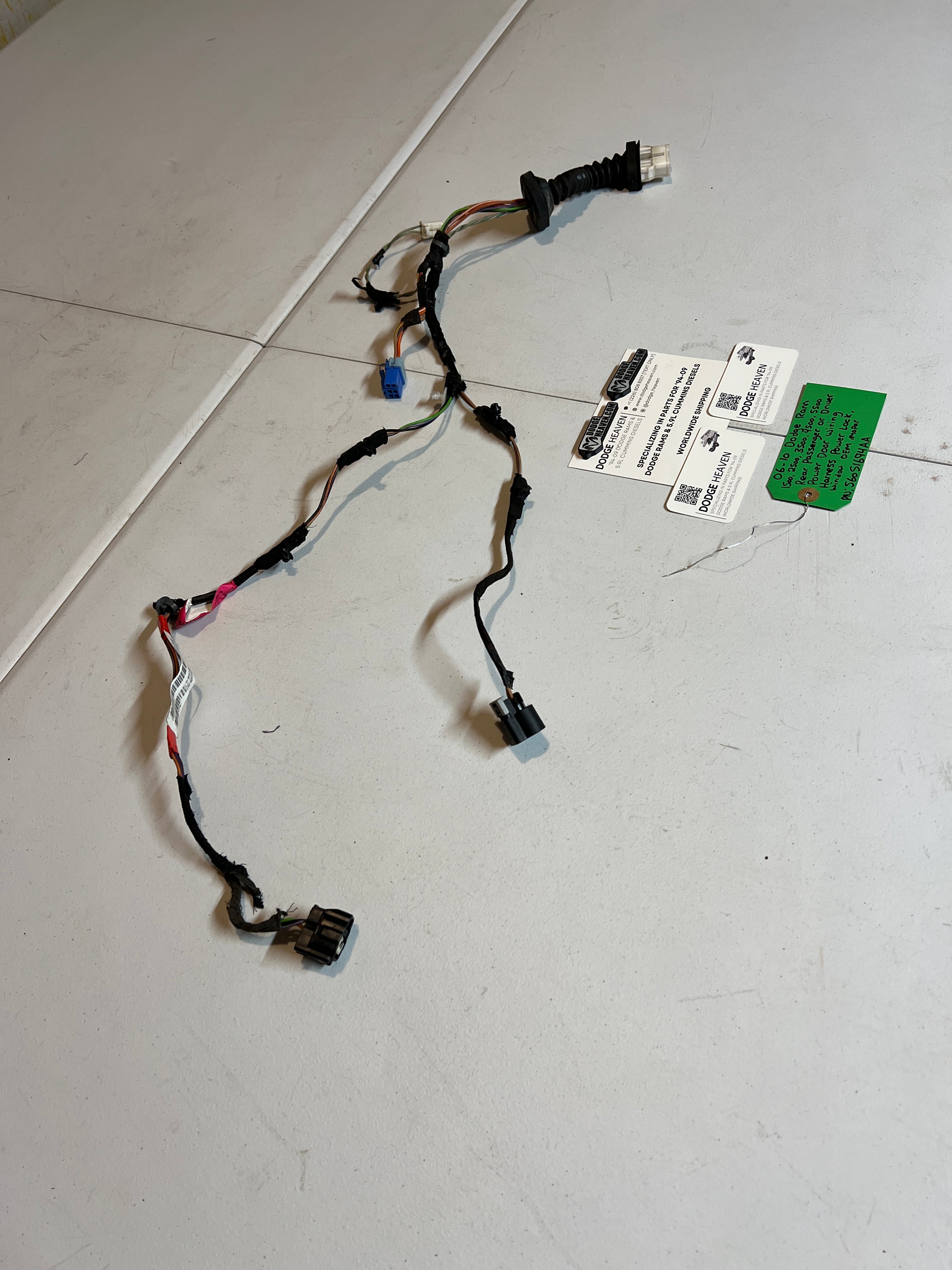 2006-2010 Dodge Ram 1500-3500 Rear LH or RH Power Door Wiring