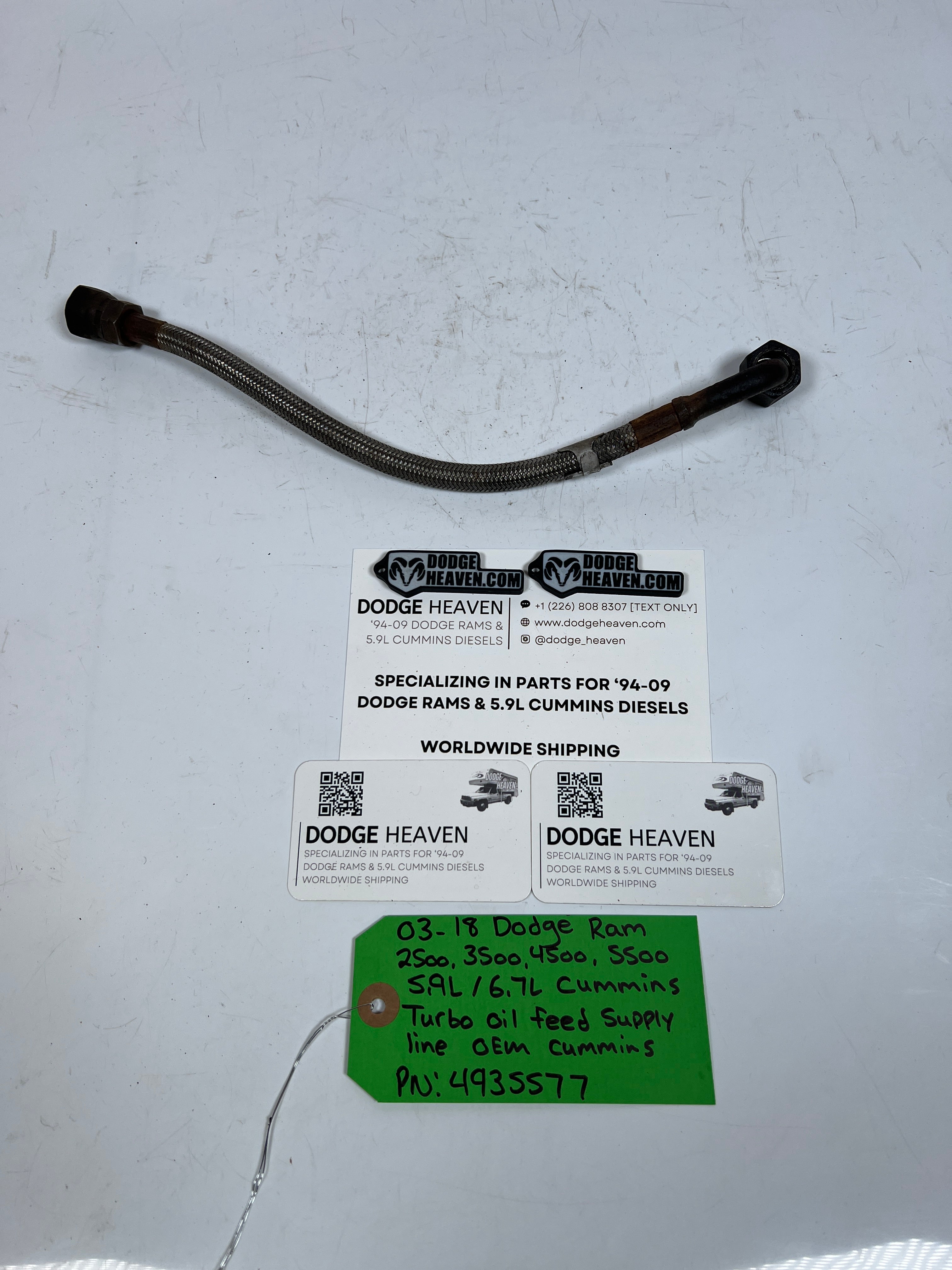 2003-2018 Dodge Ram 5.9L 6.7L Cummins Turbo Oil Feed Supply Line