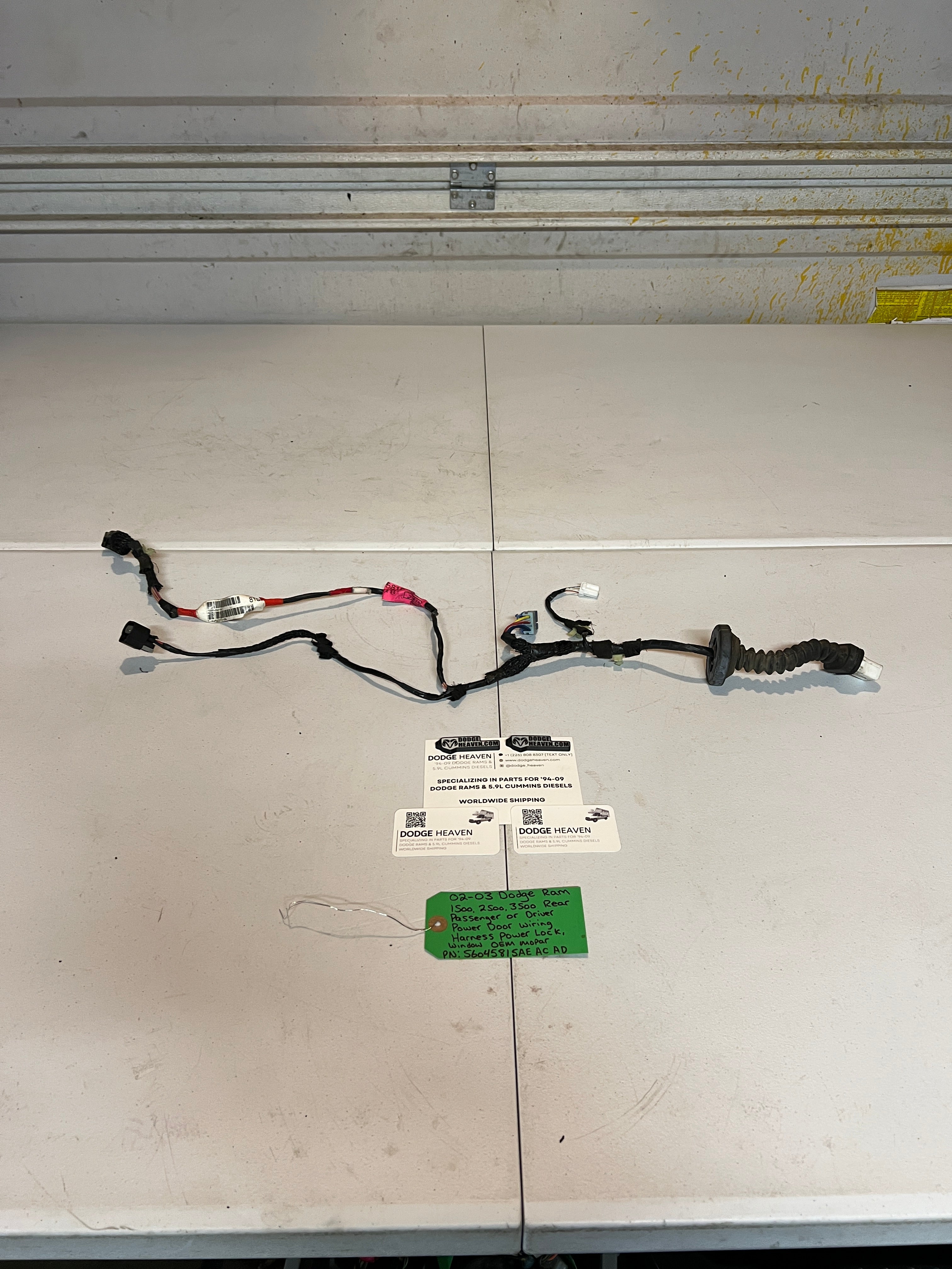 2002-2003 Dodge Ram 1500-5500 Rear LH or RH Power Door Wiring