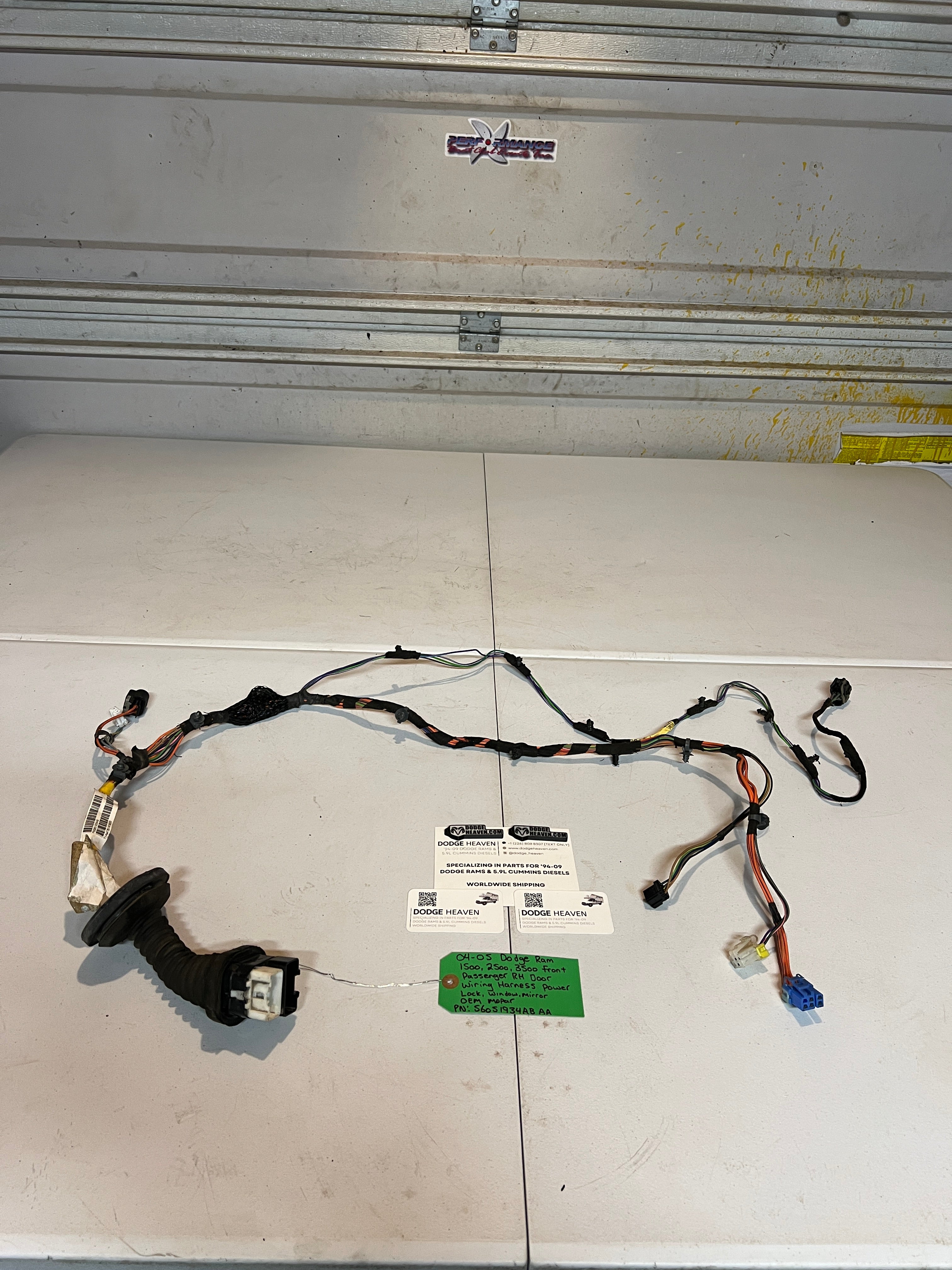 2004-2005 Dodge Ram Front Passenger Power Door Wiring Harness