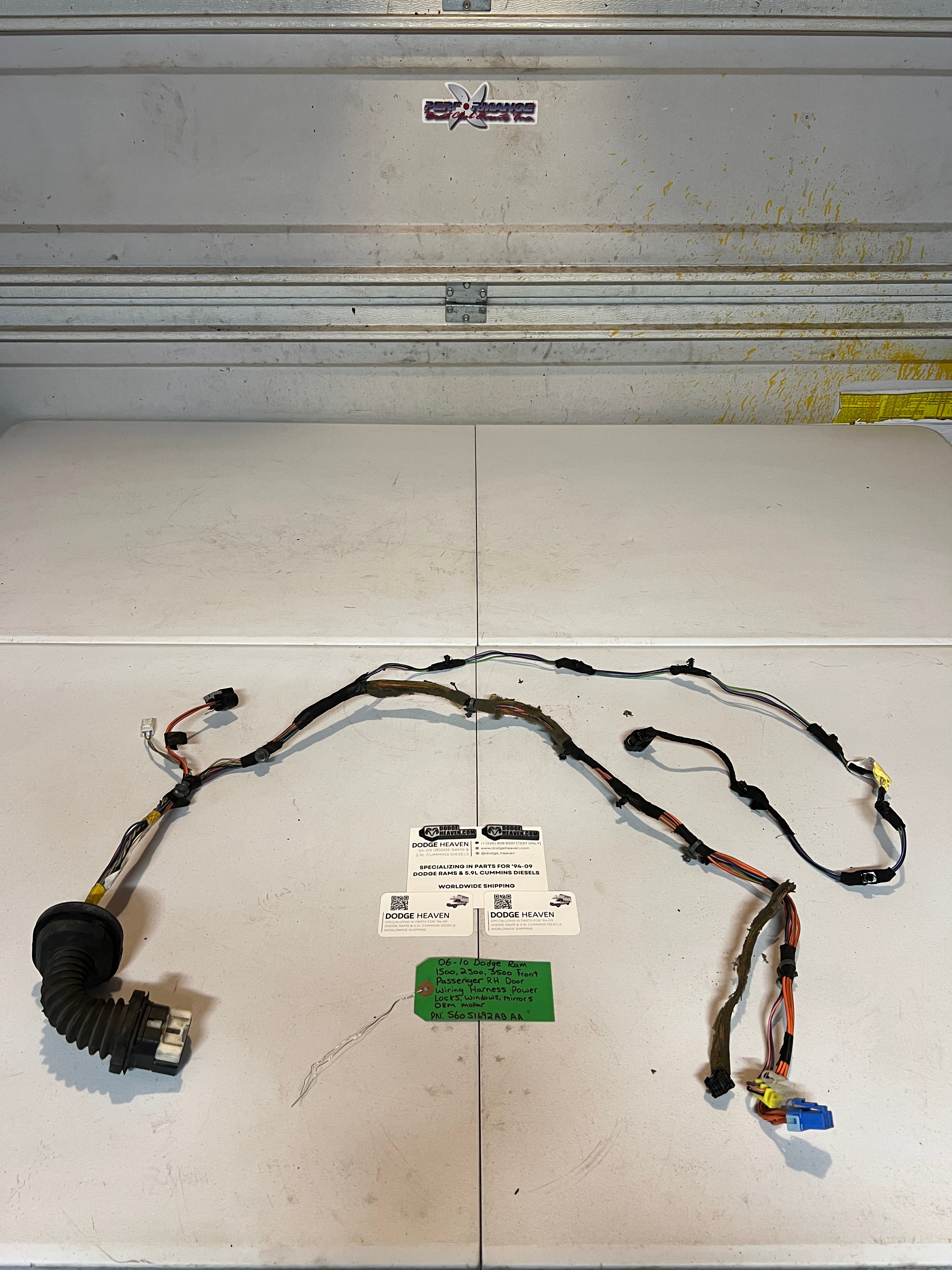 2006-2010 Dodge Ram Front Passenger Power Door Wiring Harness
