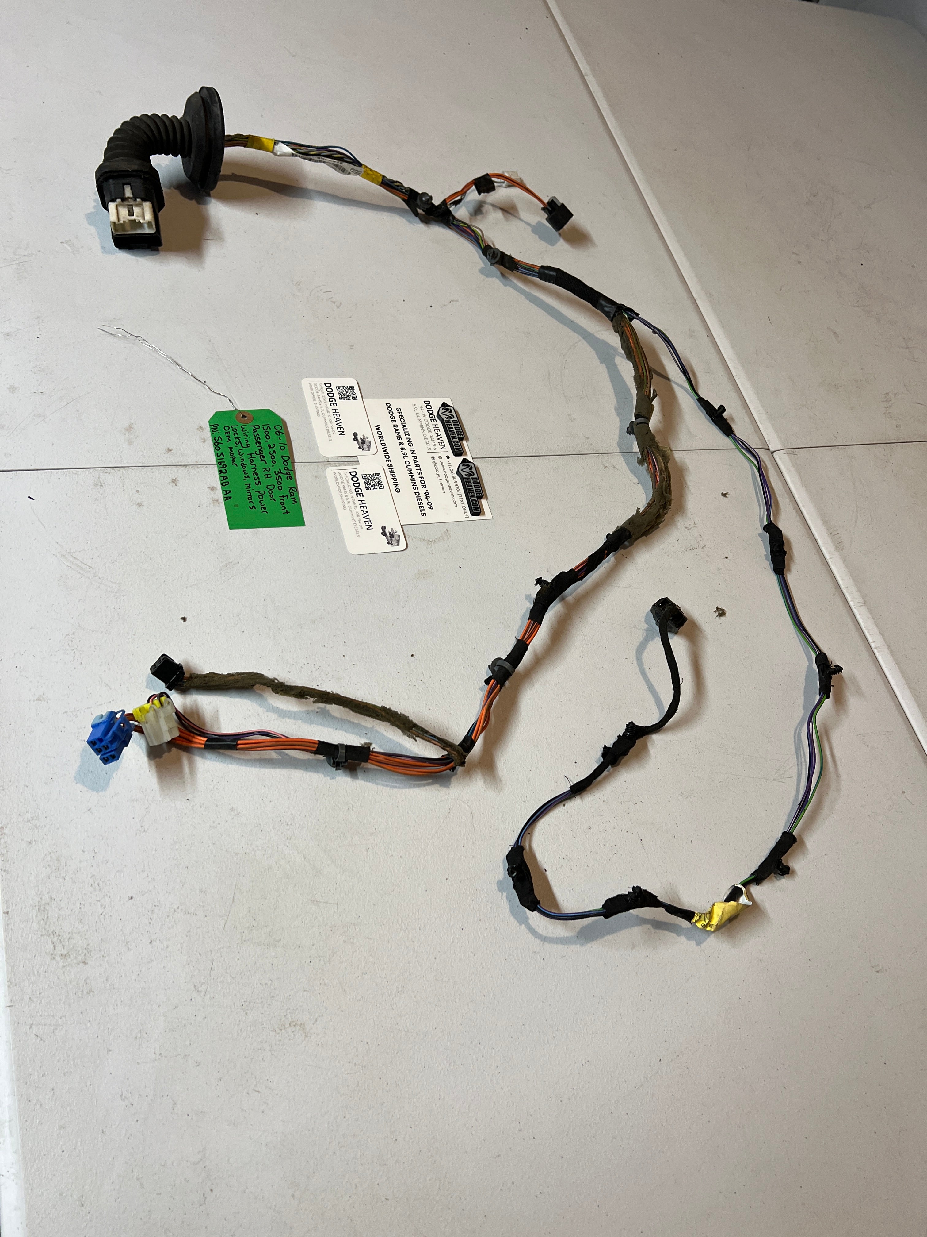 2006-2010 Dodge Ram Front Passenger Power Door Wiring Harness