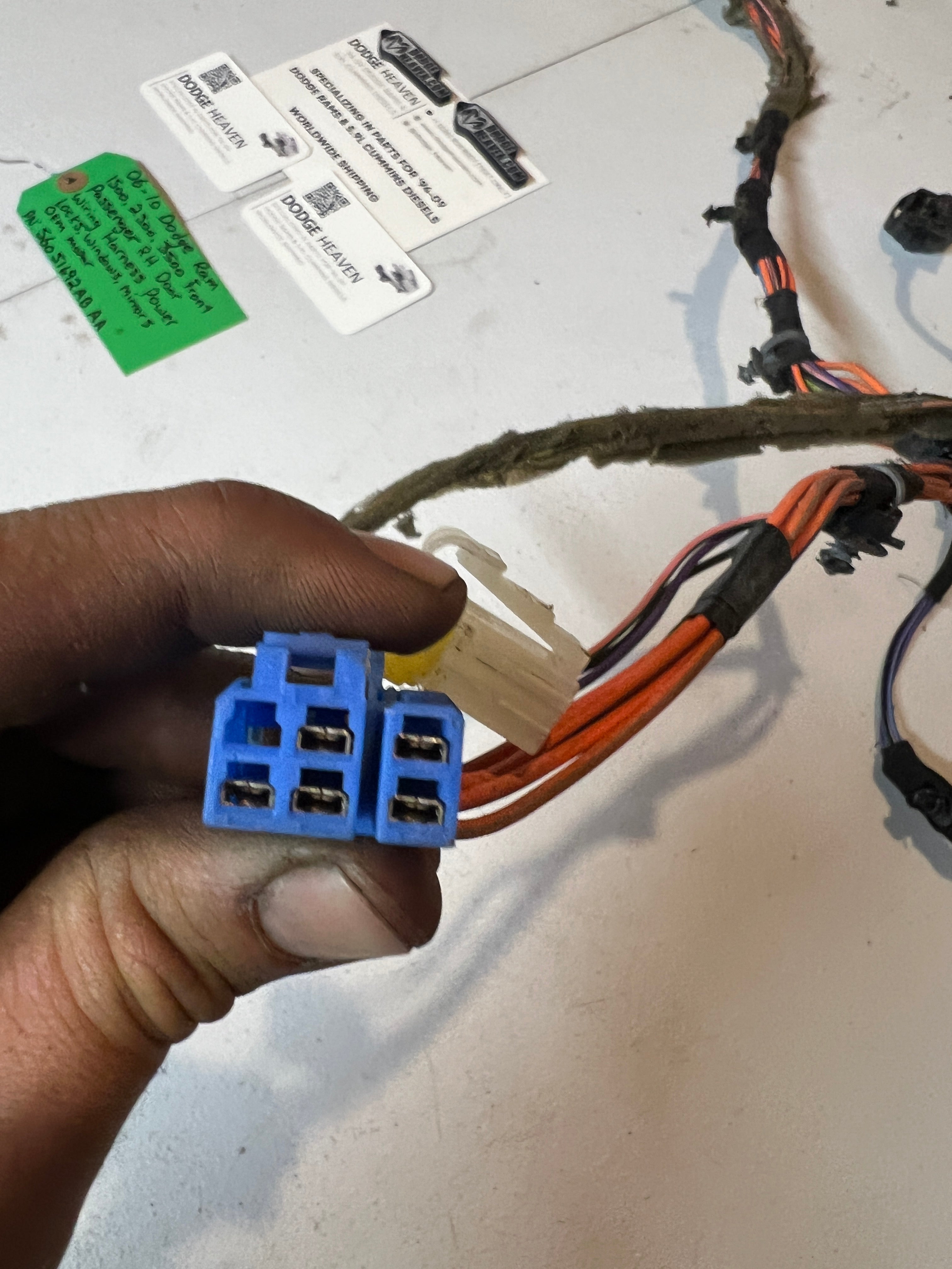 2006-2010 Dodge Ram Front Passenger Power Door Wiring Harness
