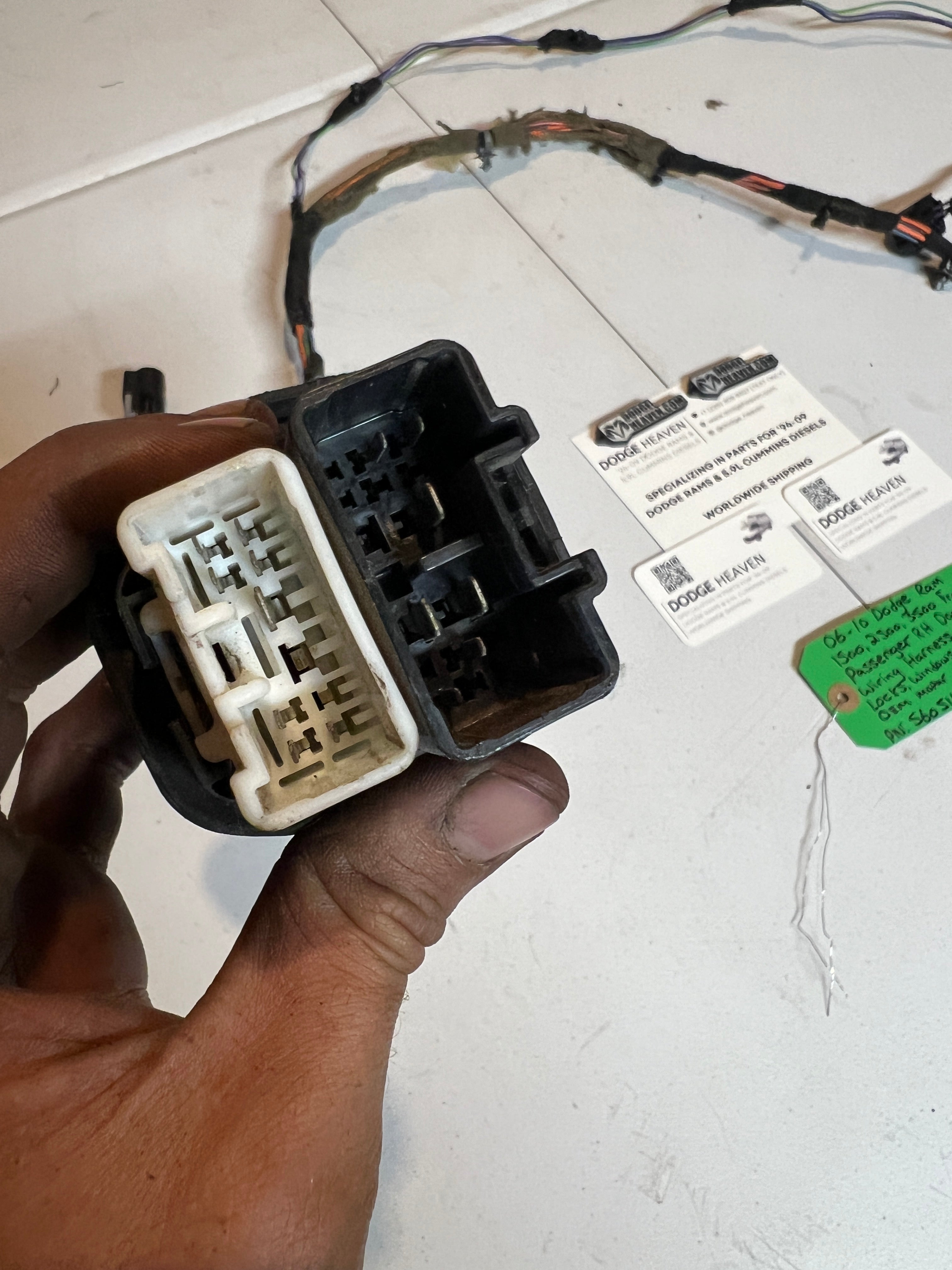 2006-2010 Dodge Ram Front Passenger Power Door Wiring Harness