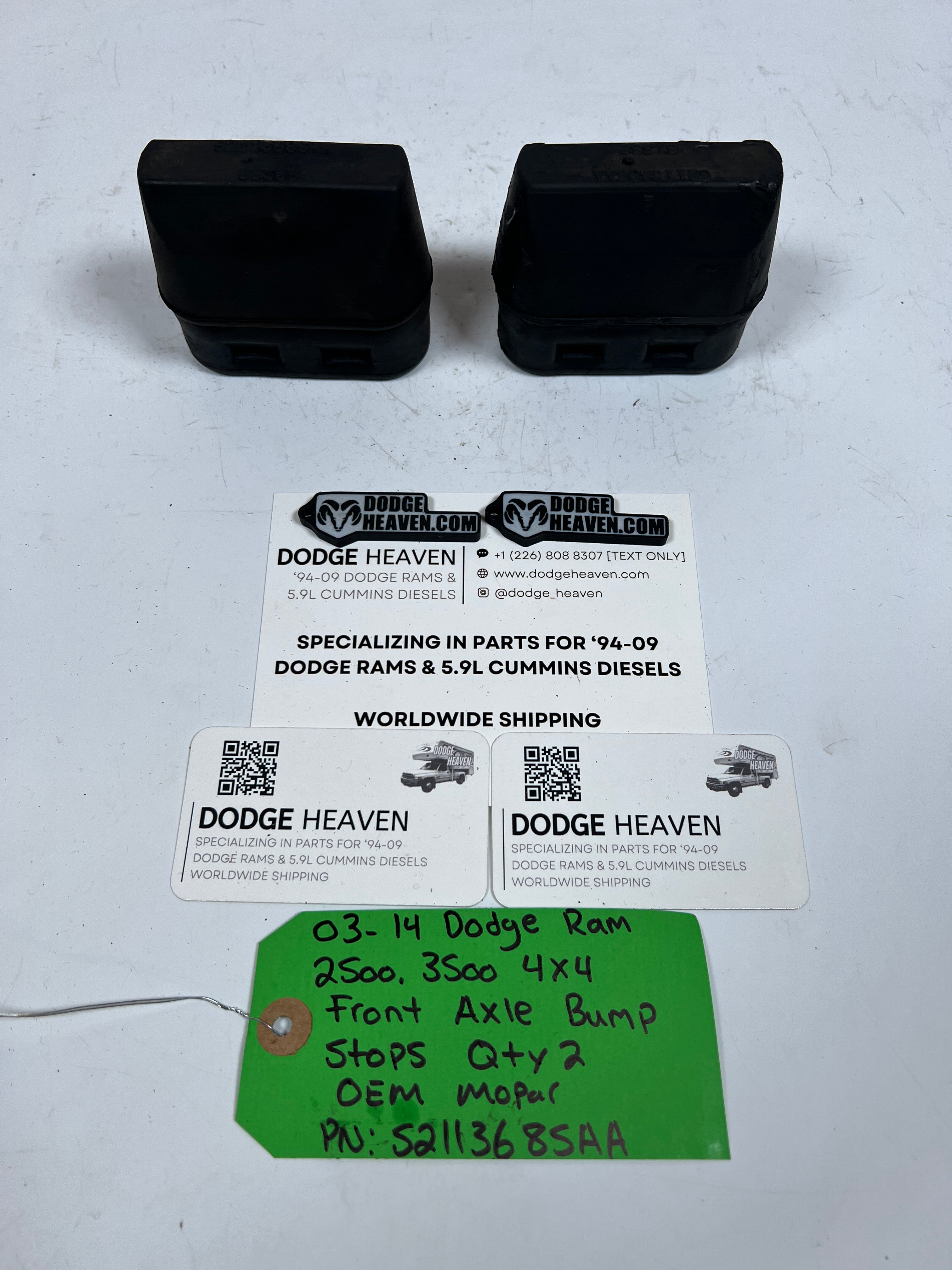 2003-2014 Dodge Ram 2500 3500 4x4 Front Axle Bump Stops QTY 2