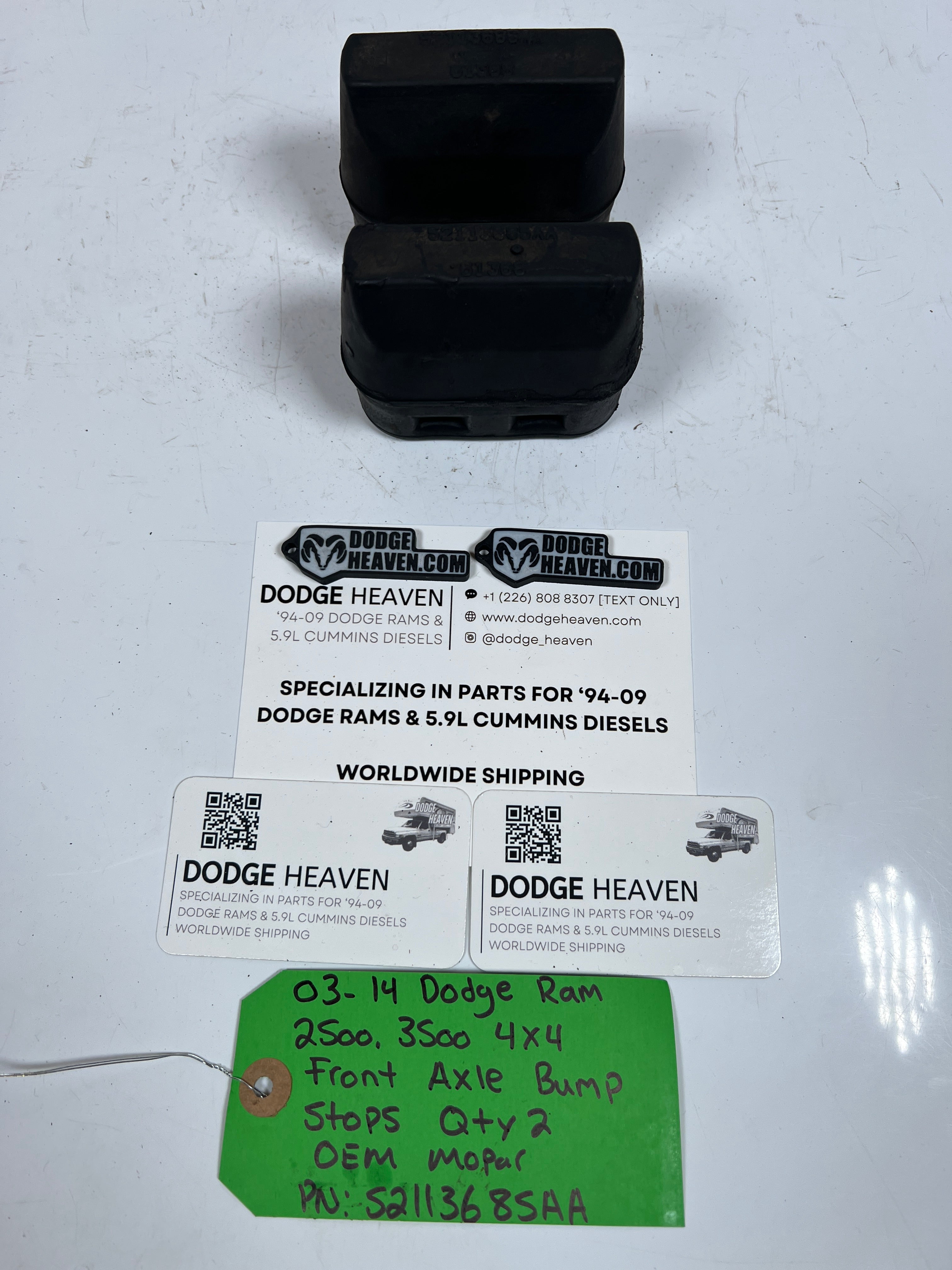 2003-2014 Dodge Ram 2500 3500 4x4 Front Axle Bump Stops QTY 2