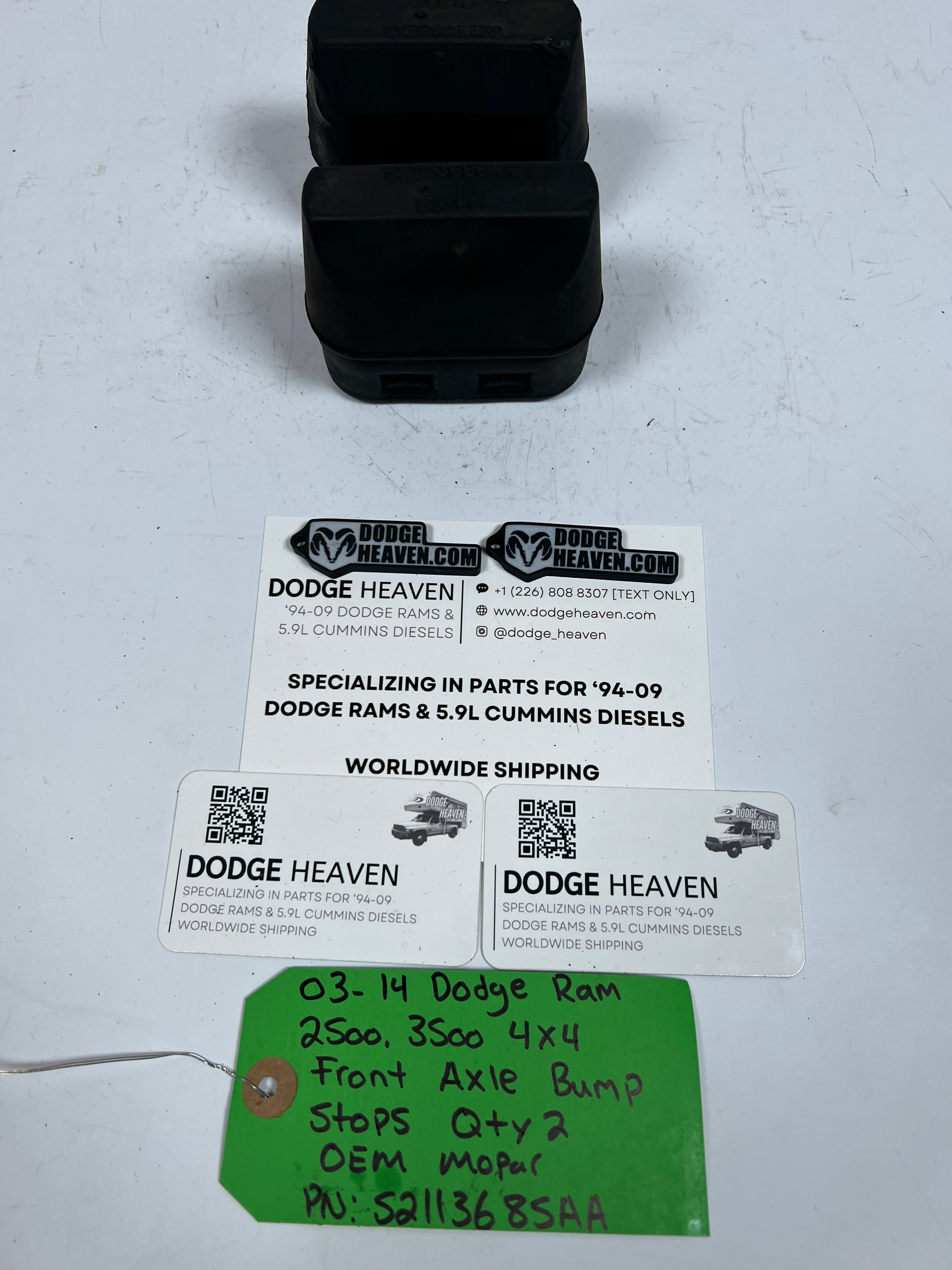 2003-2014 Dodge Ram 2500 3500 4x4 Front Axle Bump Stops QTY 2