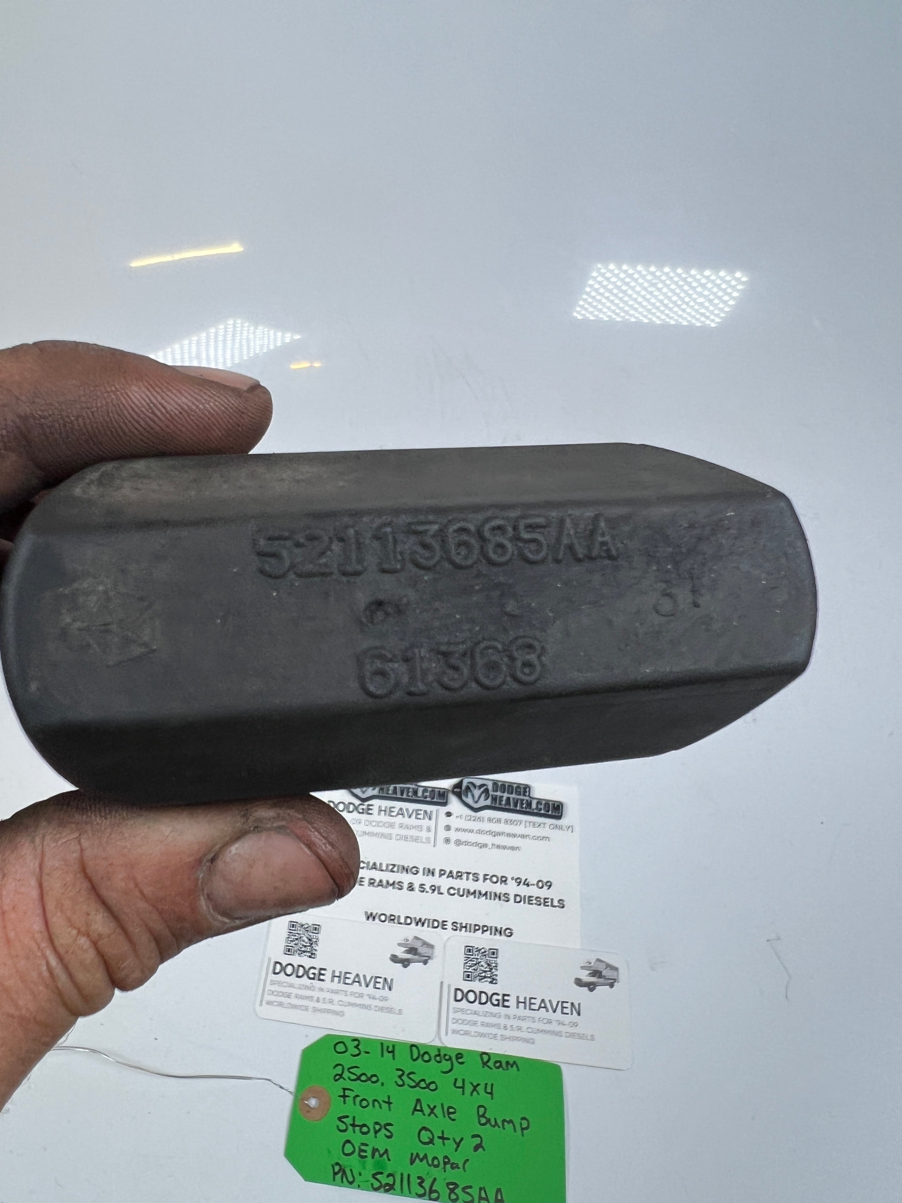 2003-2014 Dodge Ram 2500 3500 4x4 Front Axle Bump Stops QTY 2