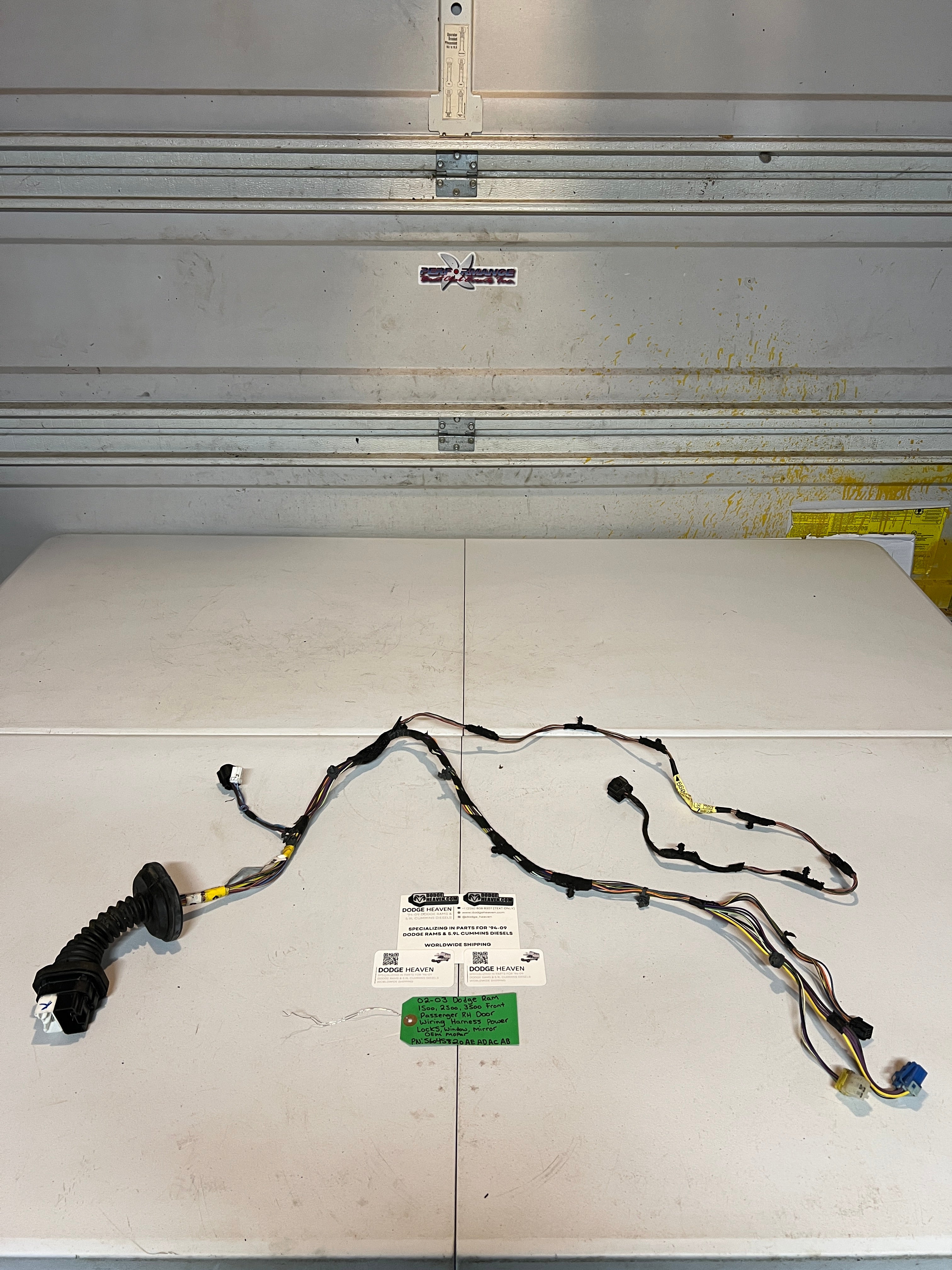 2002-2003 Dodge Ram Front Passenger Power Door Wiring Harness