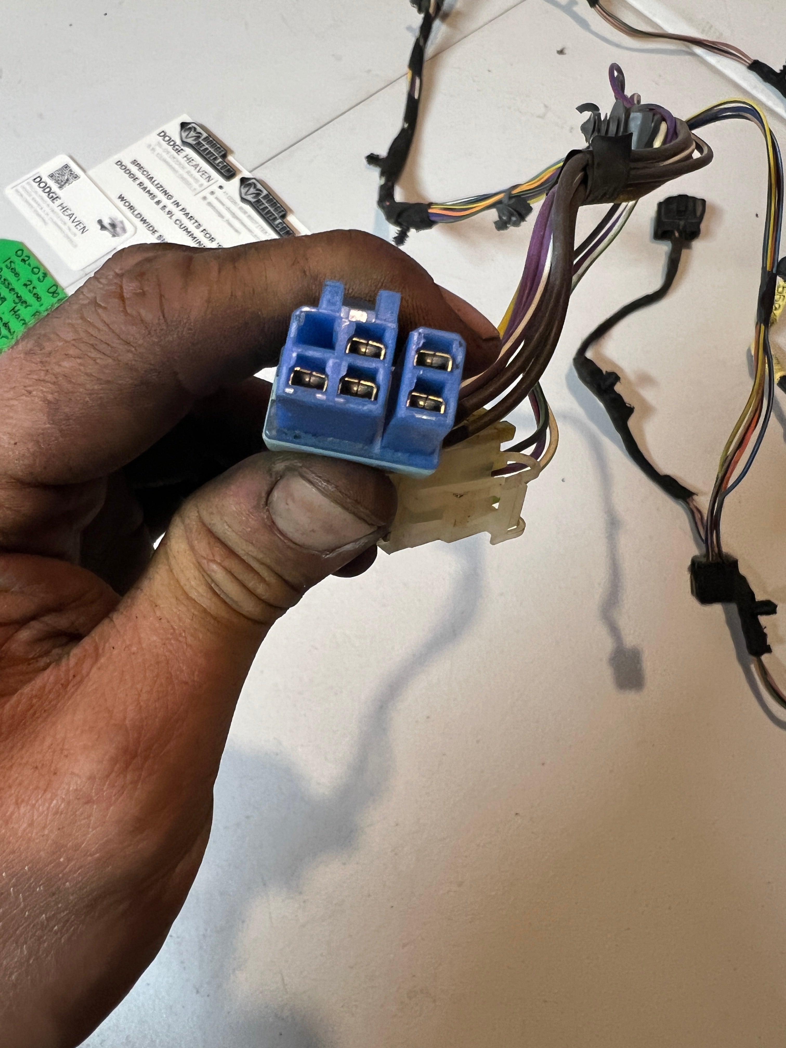 2002-2003 Dodge Ram Front Passenger Power Door Wiring Harness