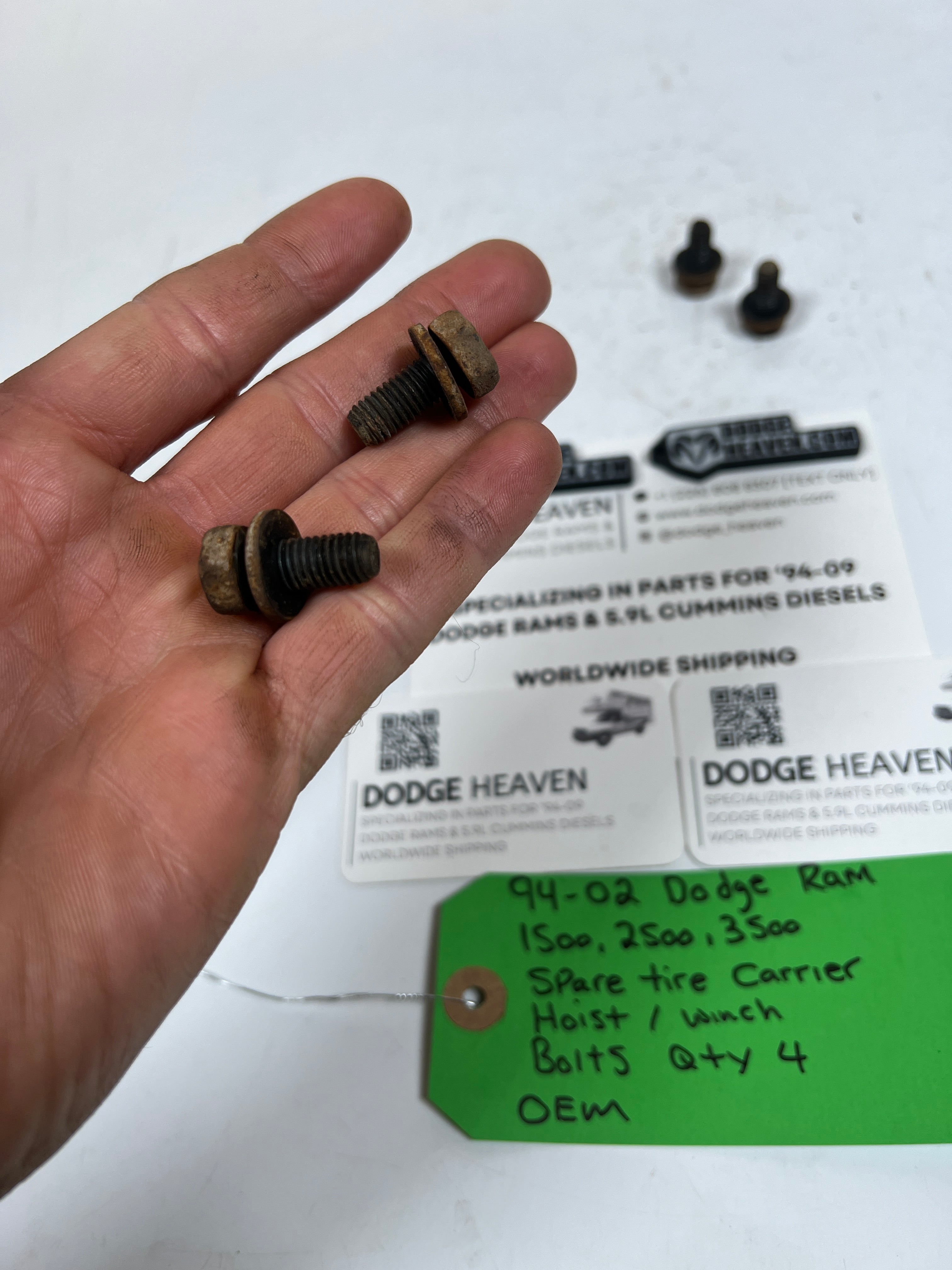 1994-2002 Dodge Ram 1500-3500 Spare Tire Carrier Hoist / Winch Bolts QTY 4