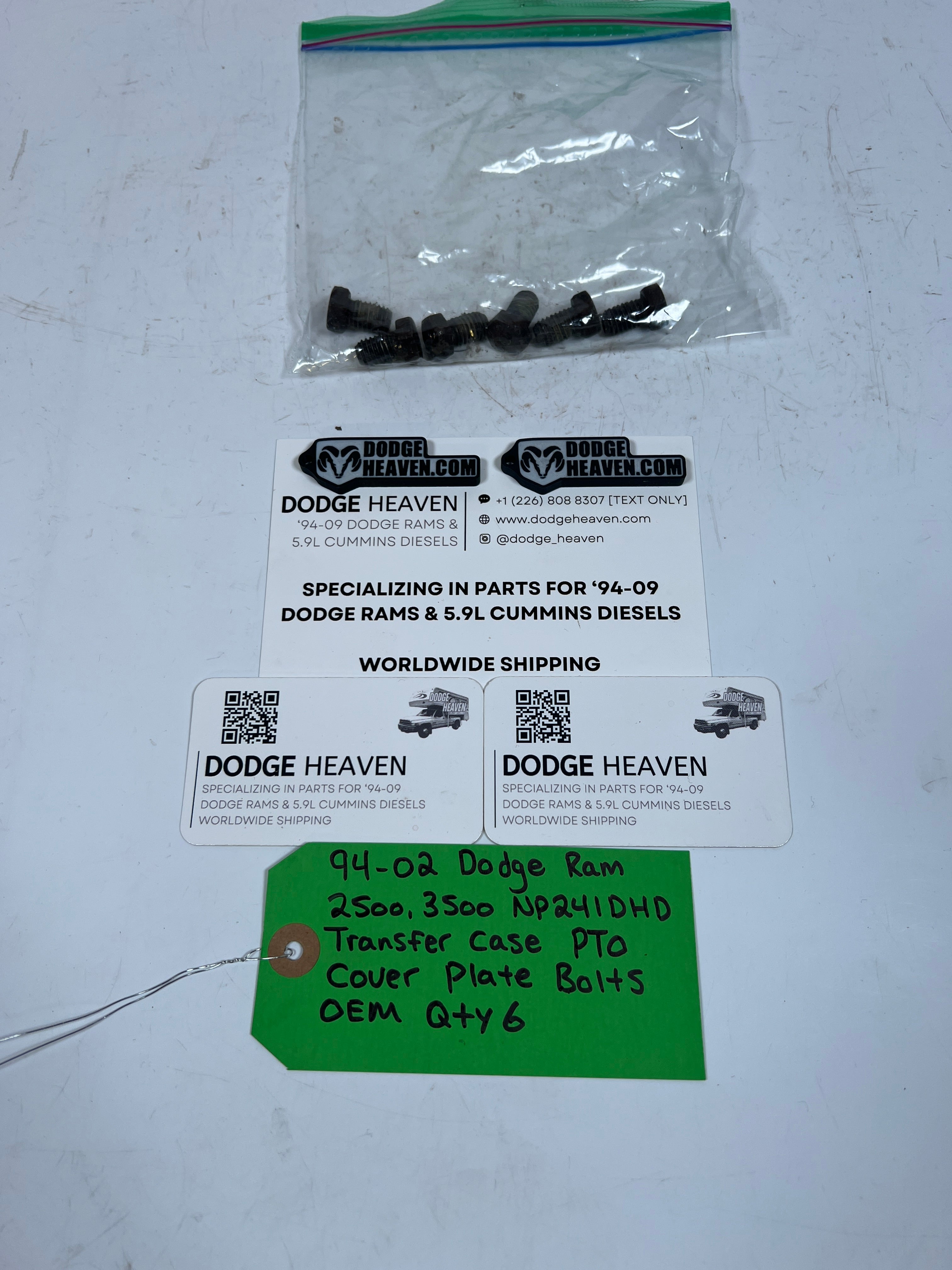 1994-2002 Dodge Ram 241DLD 241DHD Transfer Case PTO Cover Plate Bolts QTY 6