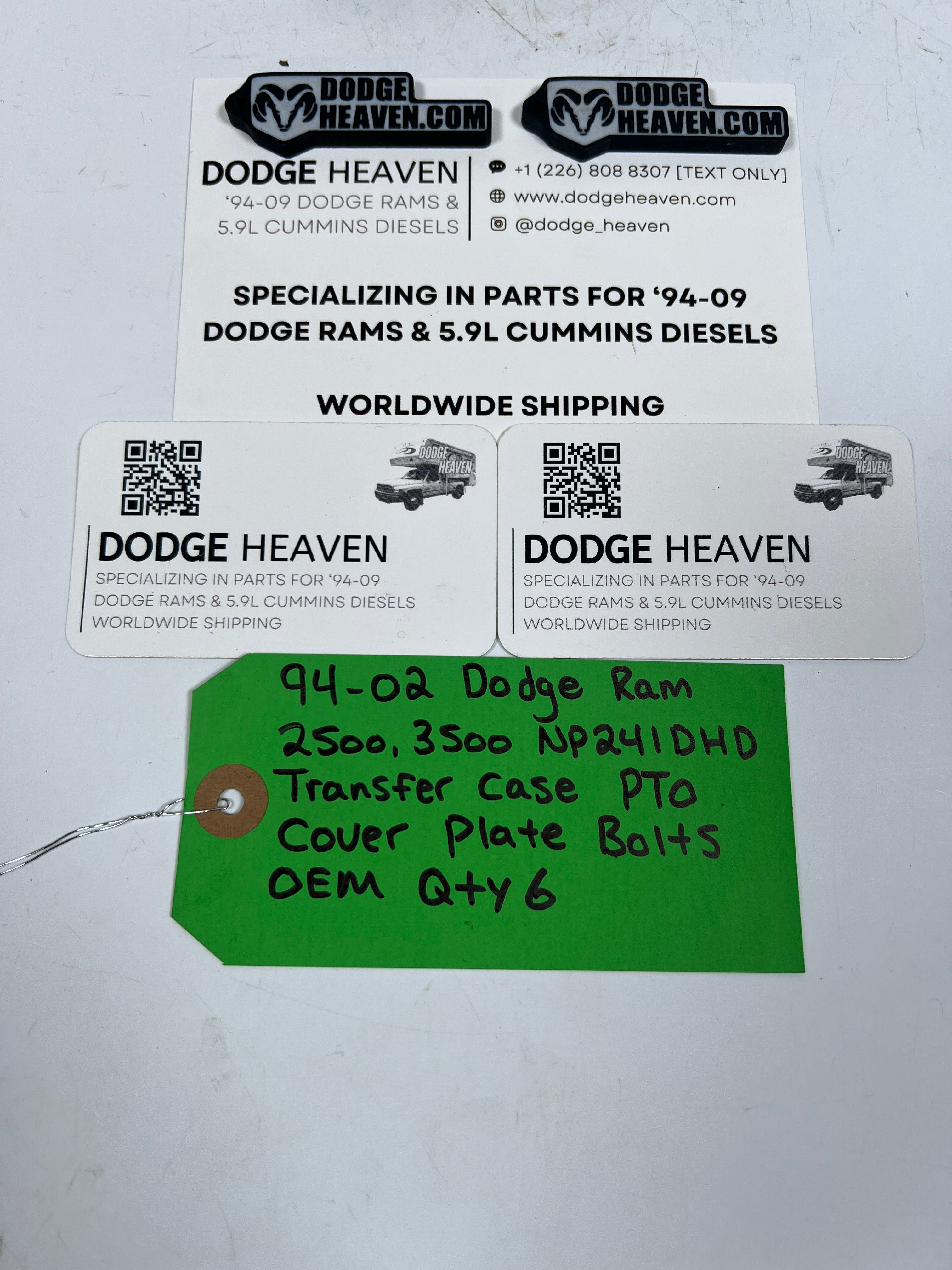 1994-2002 Dodge Ram 241DLD 241DHD Transfer Case PTO Cover Plate Bolts QTY 6