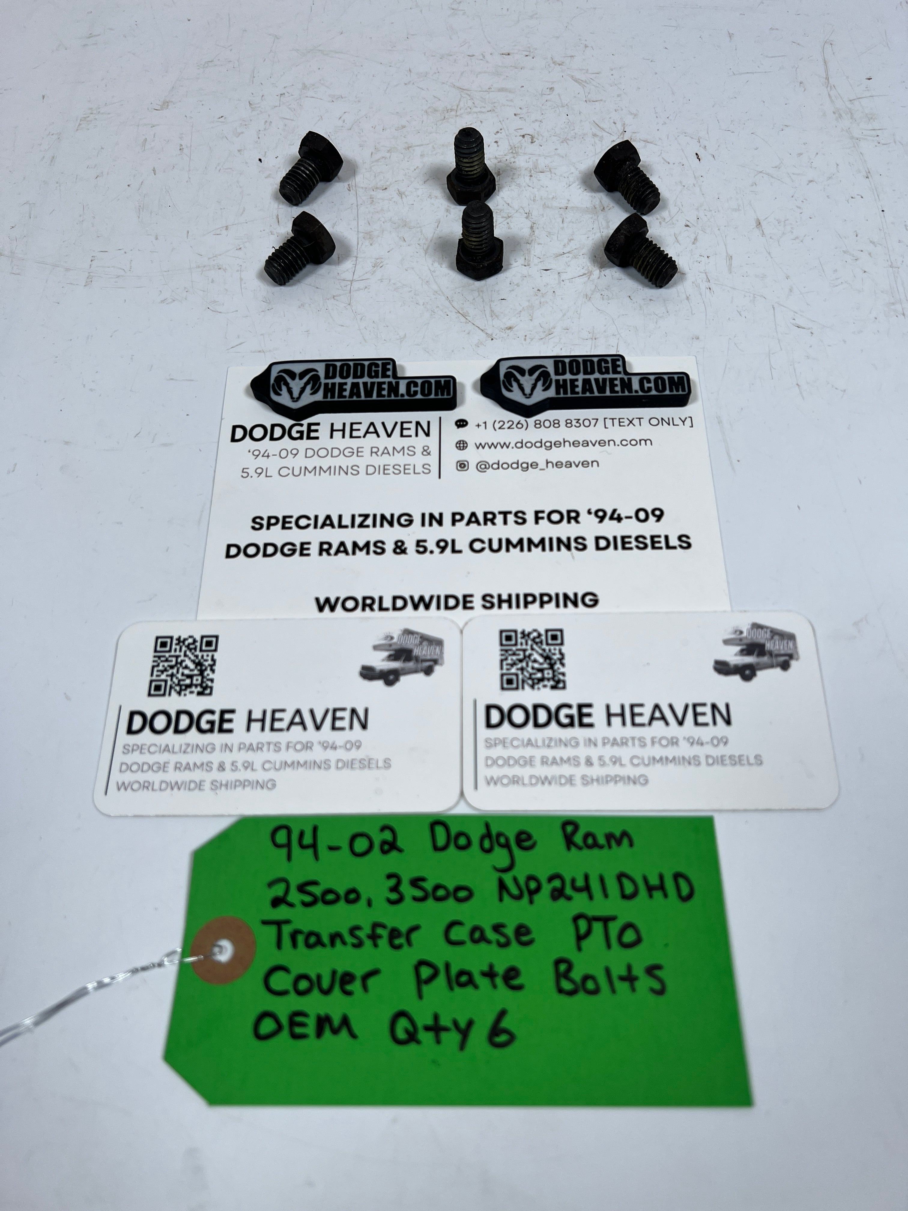 1994-2002 Dodge Ram 241DLD 241DHD Transfer Case PTO Cover Plate Bolts QTY 6