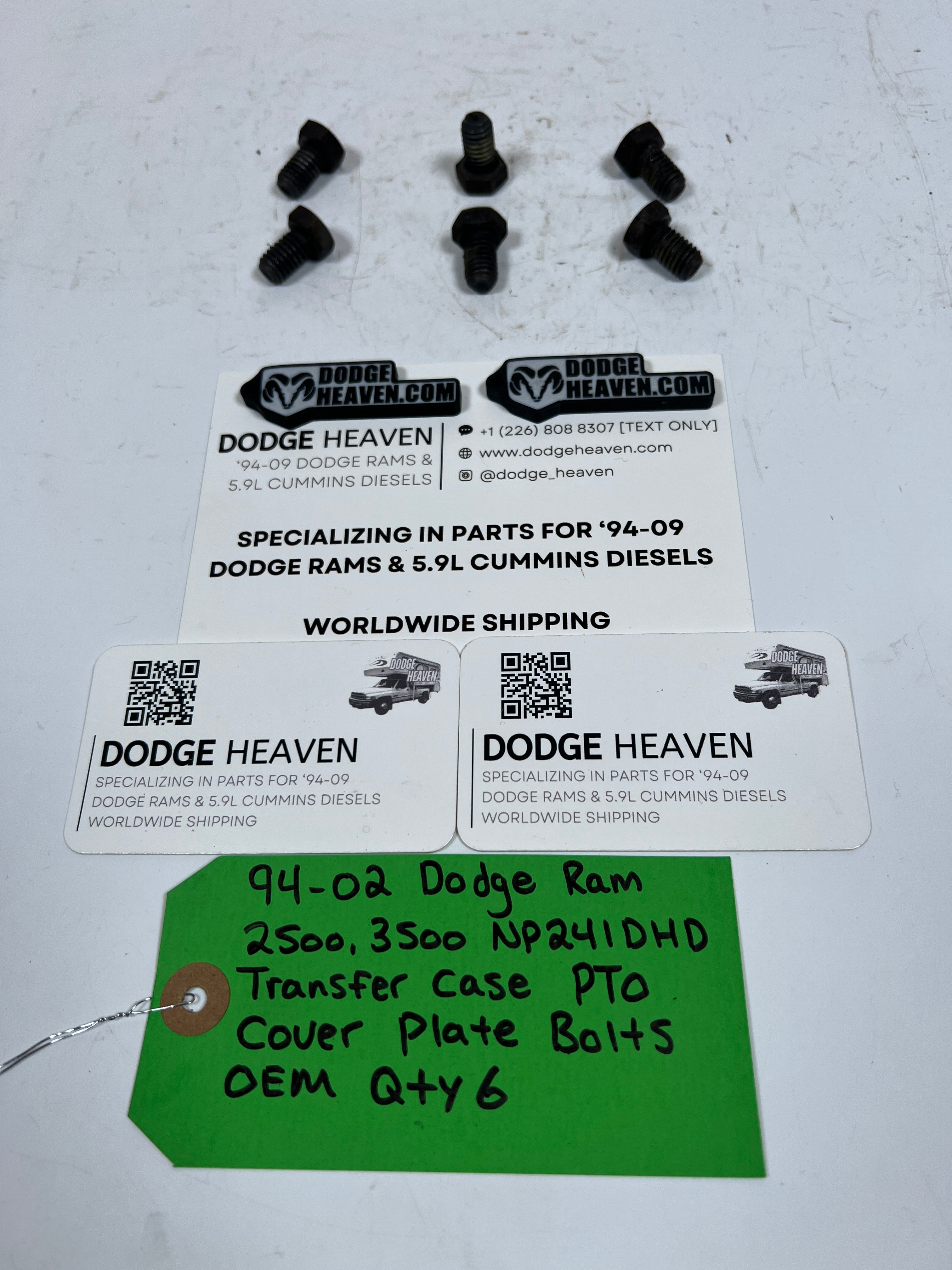 1994-2002 Dodge Ram 241DLD 241DHD Transfer Case PTO Cover Plate Bolts QTY 6