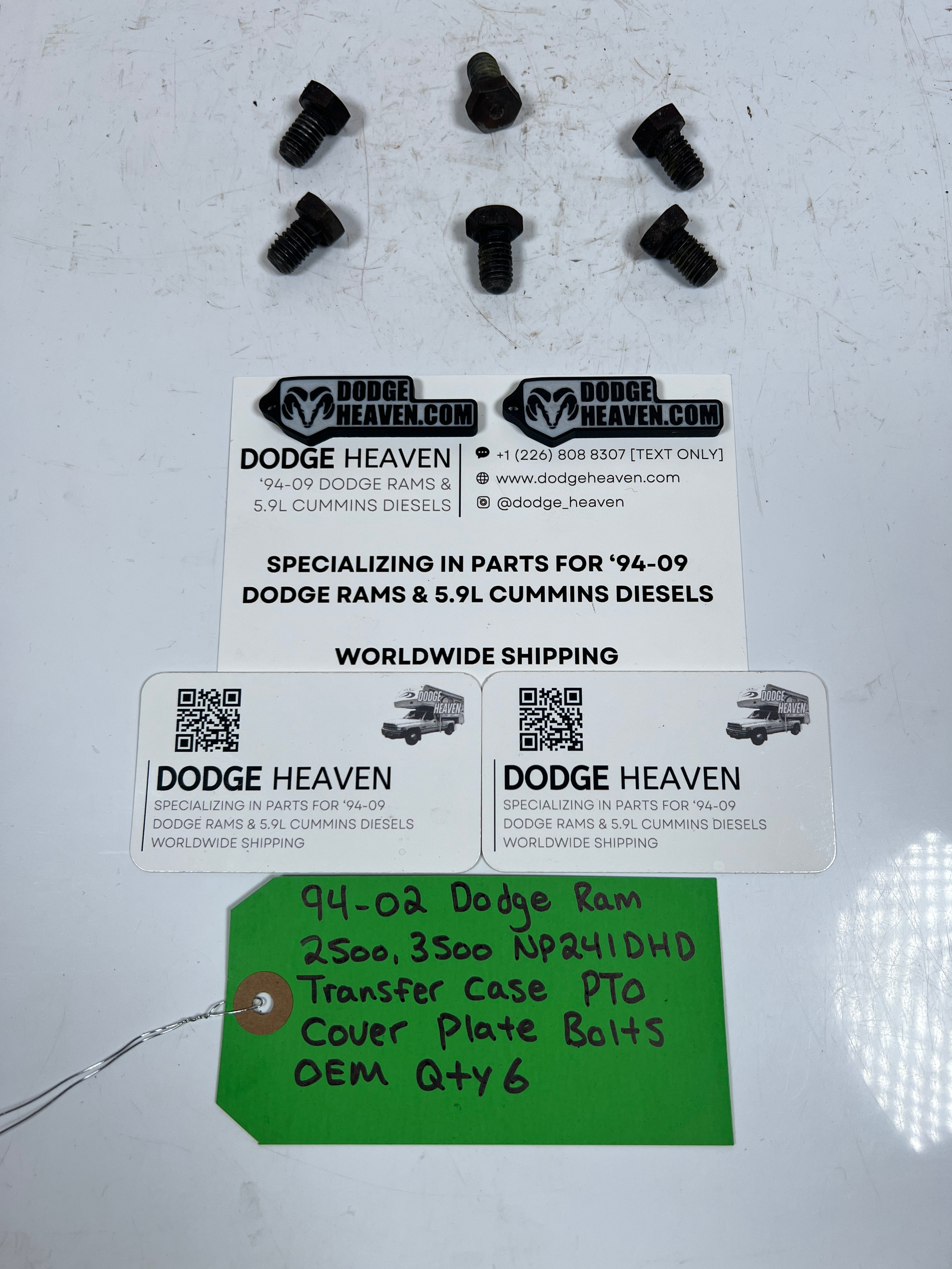 1994-2002 Dodge Ram 241DLD 241DHD Transfer Case PTO Cover Plate Bolts QTY 6