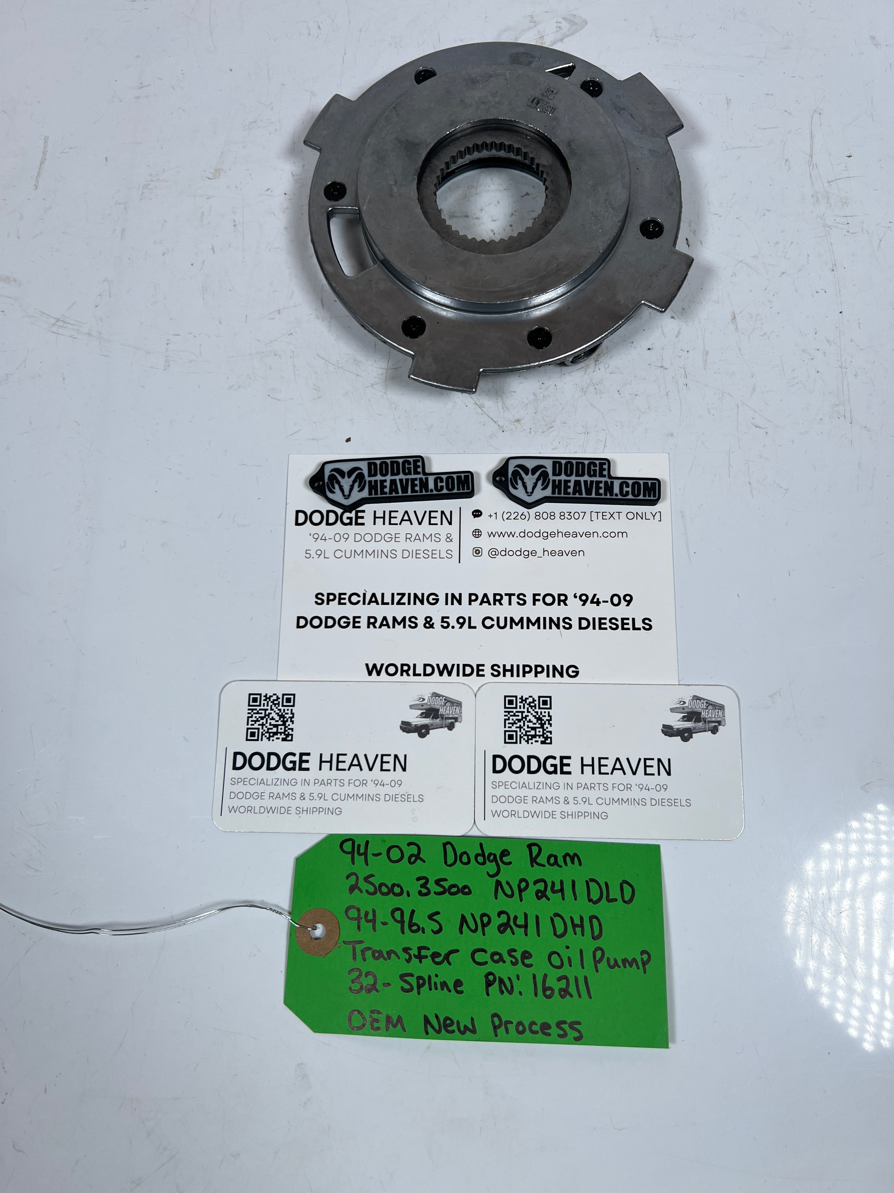 1994-2002 Dodge Ram 241DLD 241DHD Transfer Case Oil Pump 32-Spline New Process