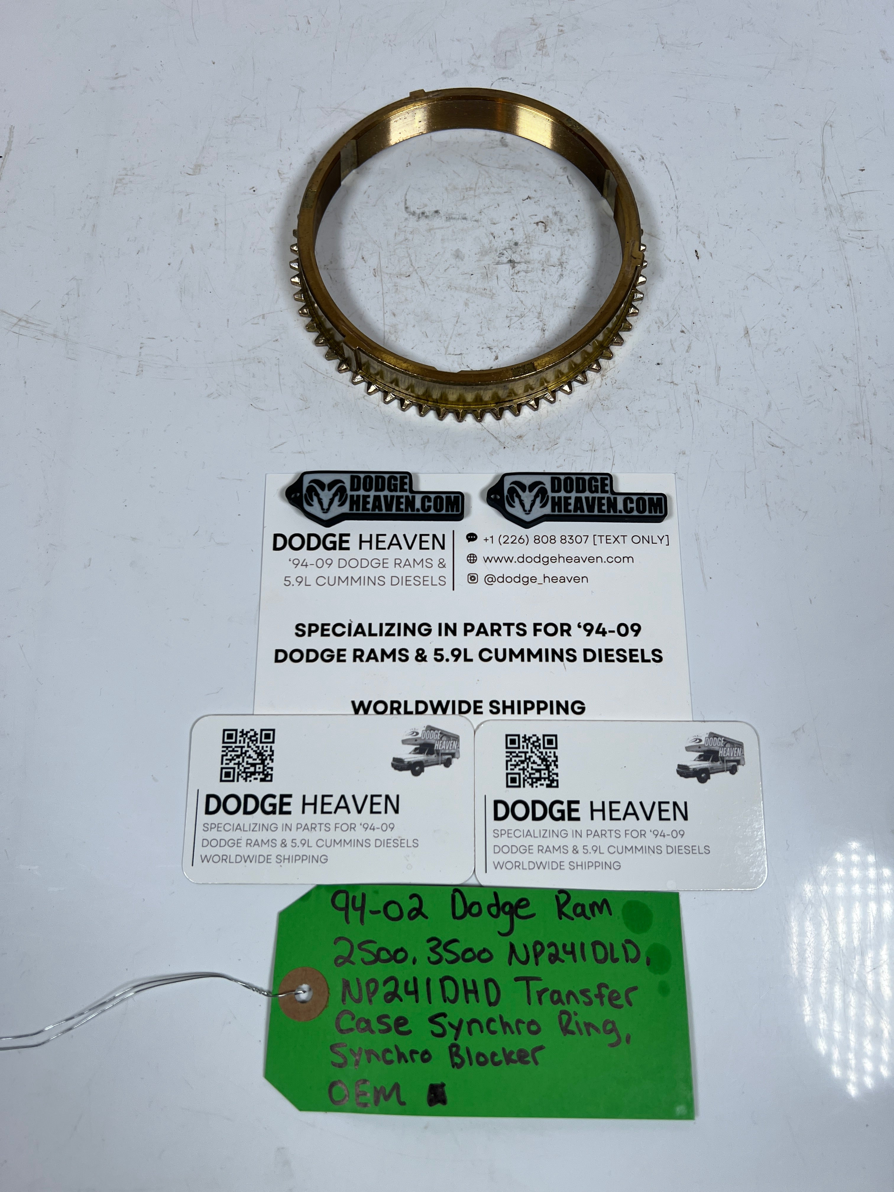 1994-2002 Dodge Ram 241DLD 241DHD Transfer Case Synchro Ring Synchro Blocker