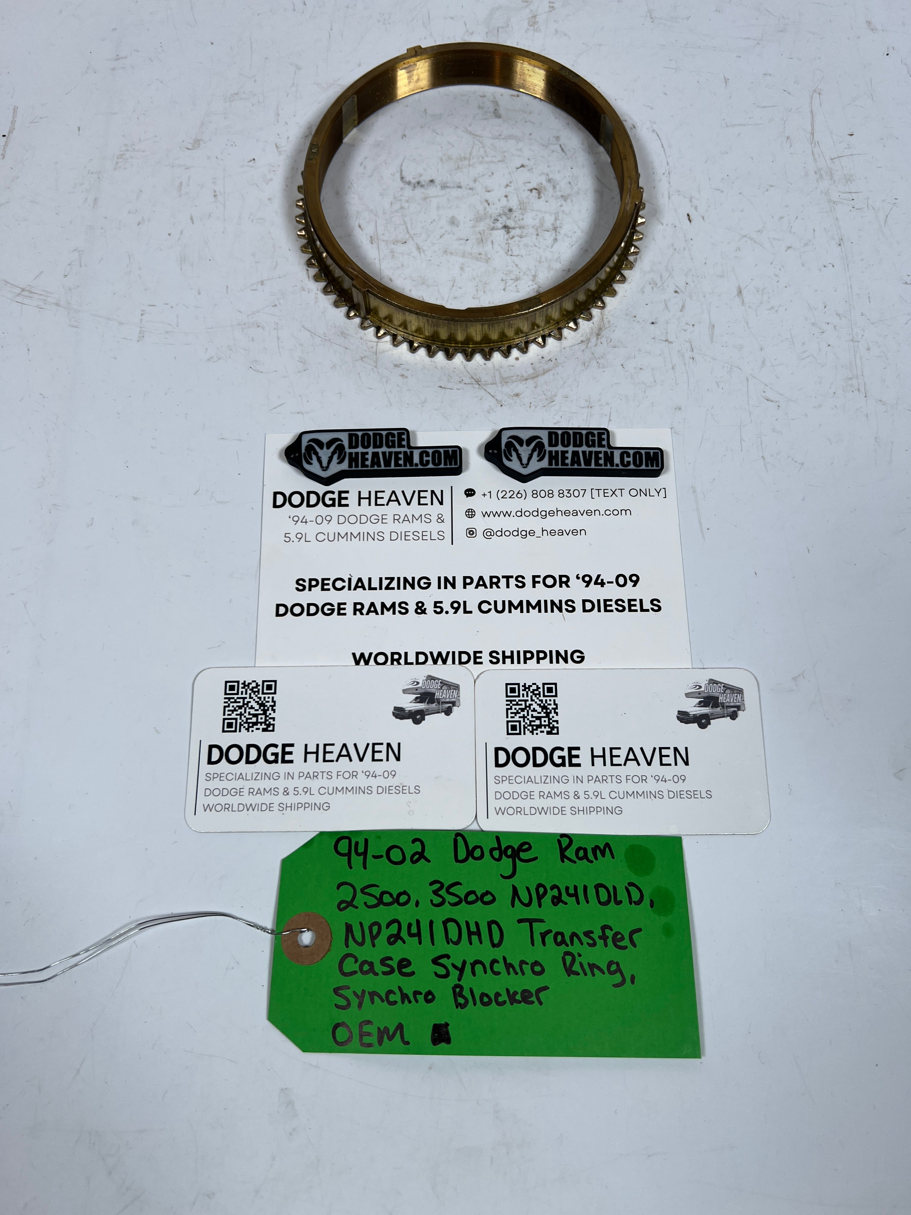 1994-2002 Dodge Ram 241DLD 241DHD Transfer Case Synchro Ring Synchro Blocker