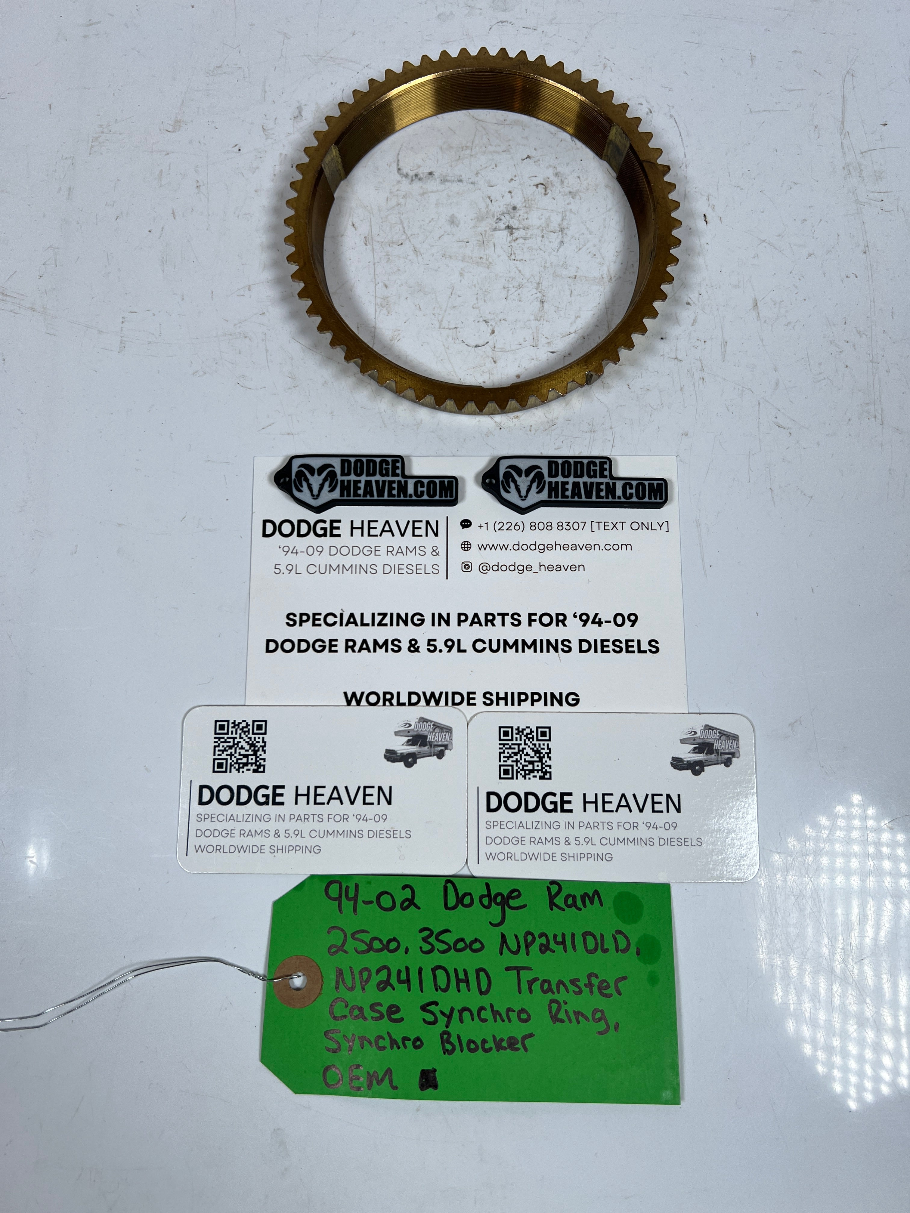 1994-2002 Dodge Ram 241DLD 241DHD Transfer Case Synchro Ring Synchro Blocker