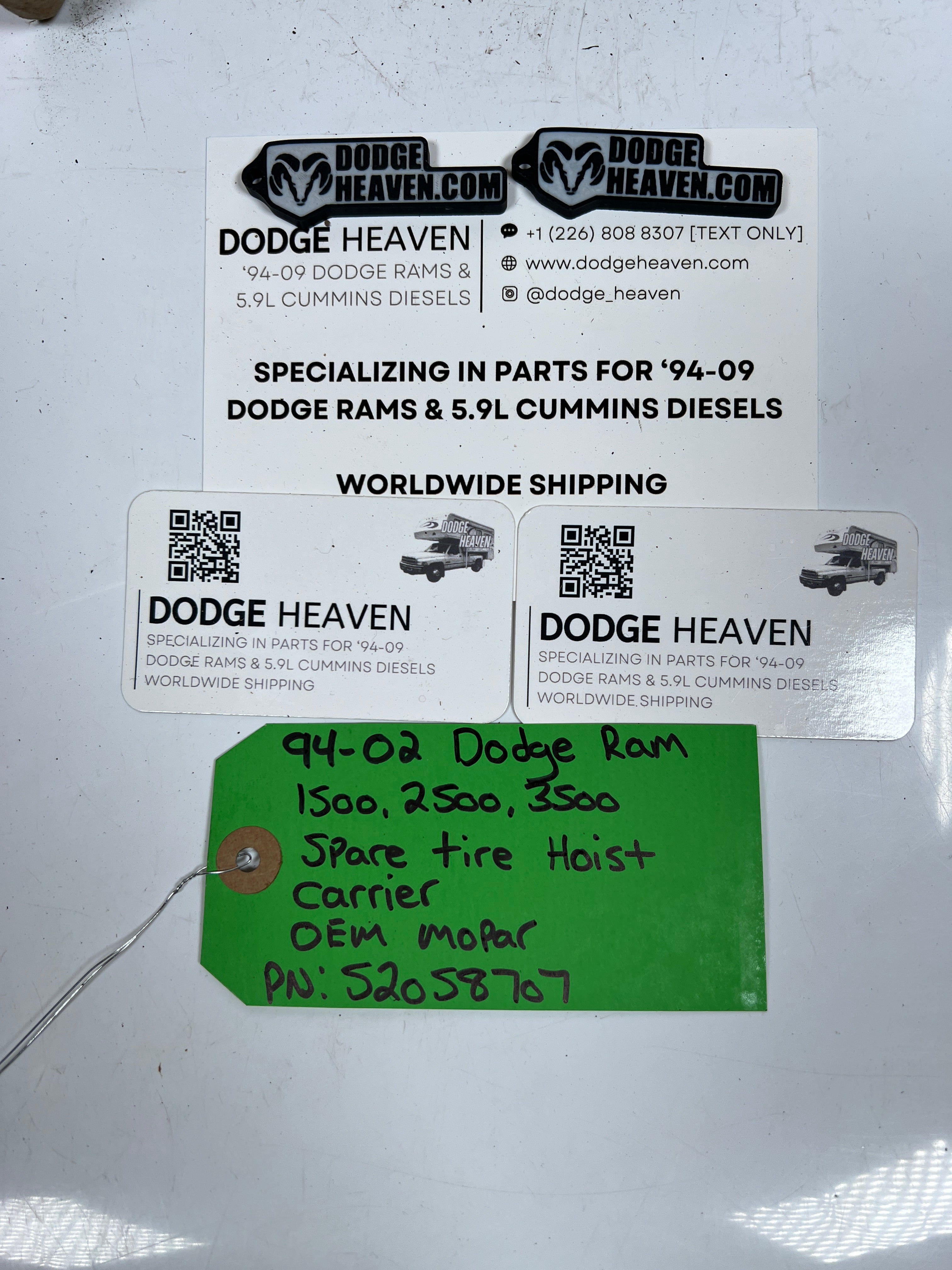 1994-2002 Dodge Ram 1500-3500 Spare Tire Hoist / Winch Carrier