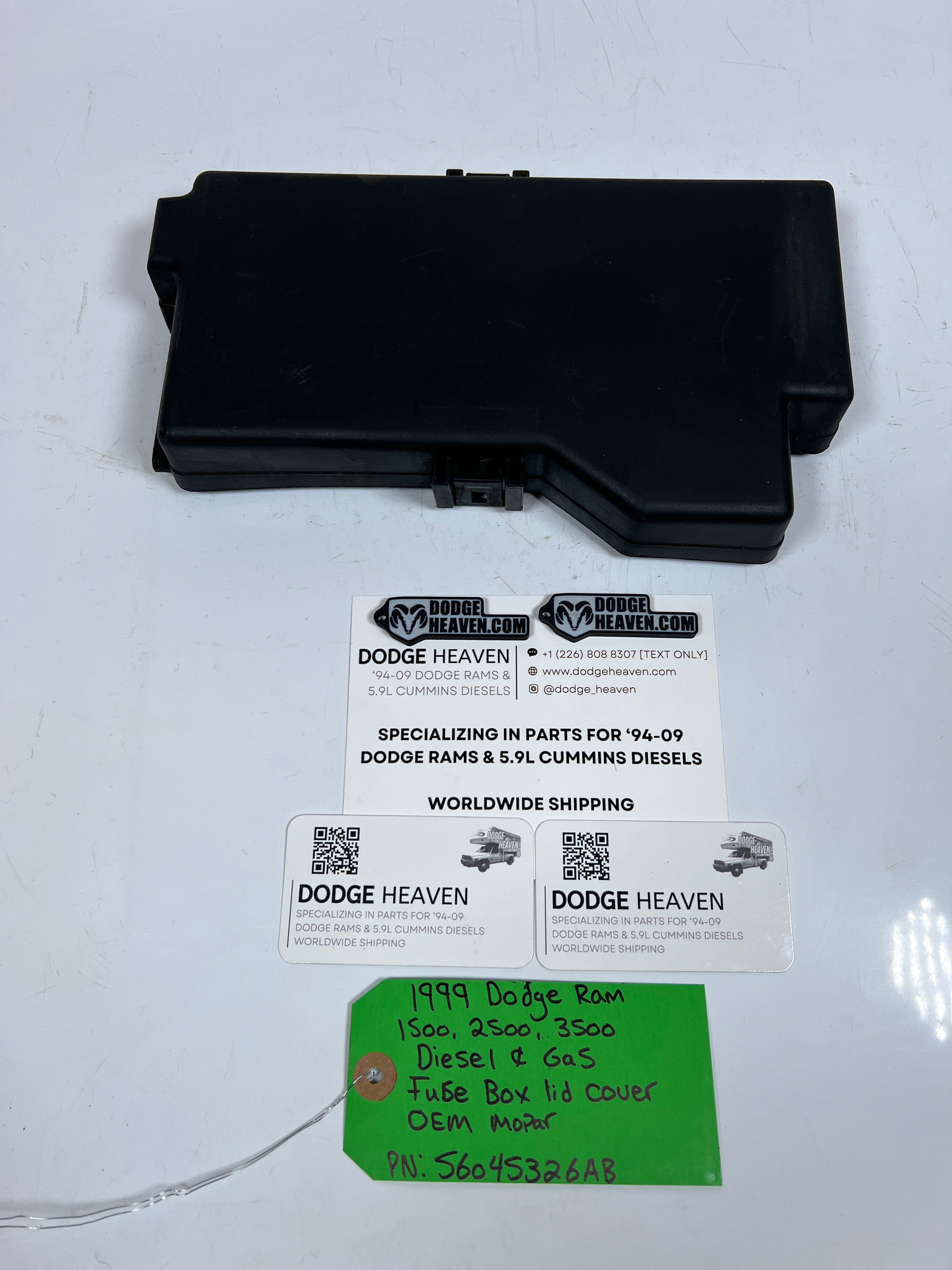1999-1999 Dodge Ram 1500-3500 Gas & Diesel Fuse Box Lid Cover