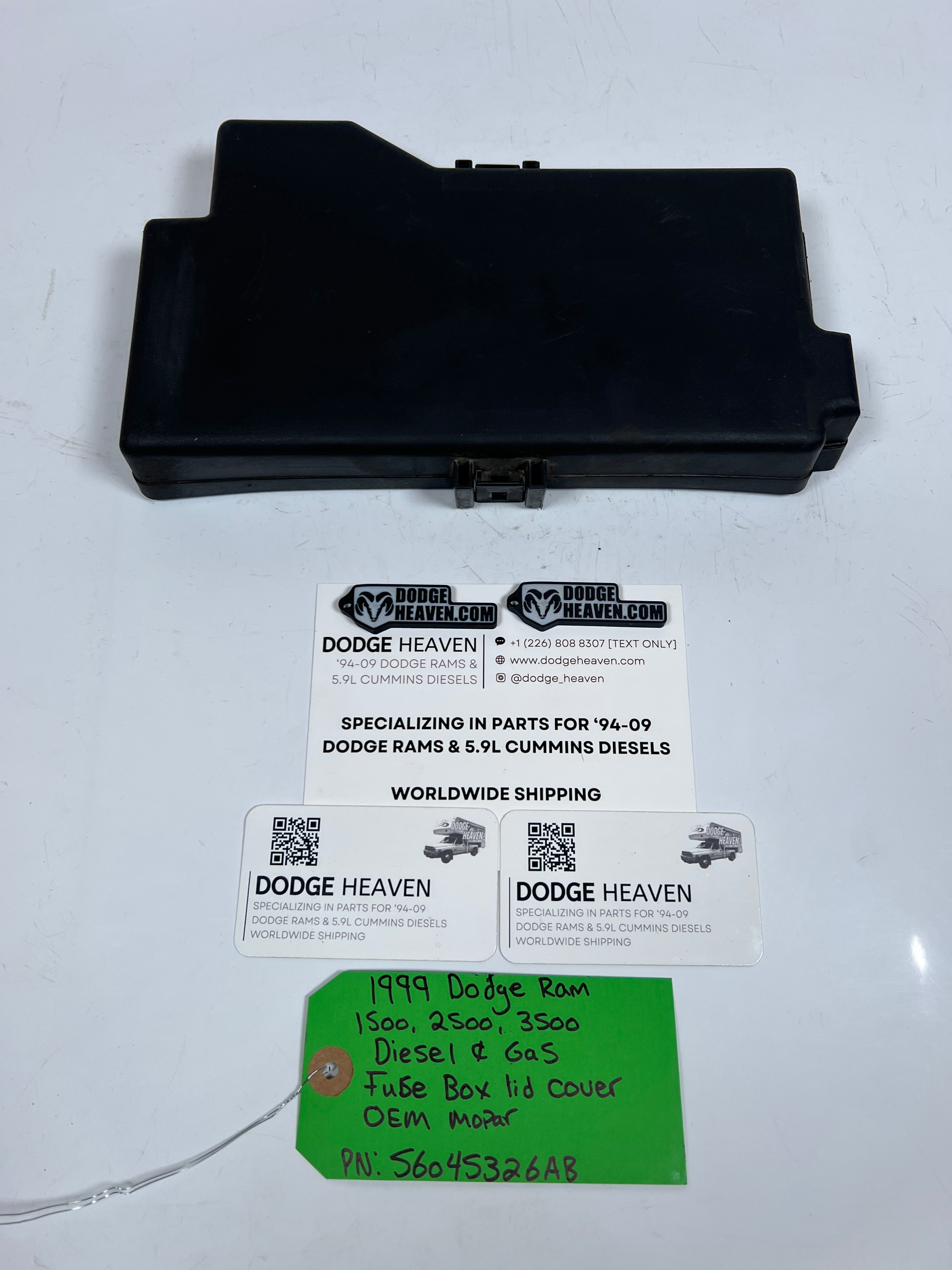 1999-1999 Dodge Ram 1500-3500 Gas & Diesel Fuse Box Lid Cover