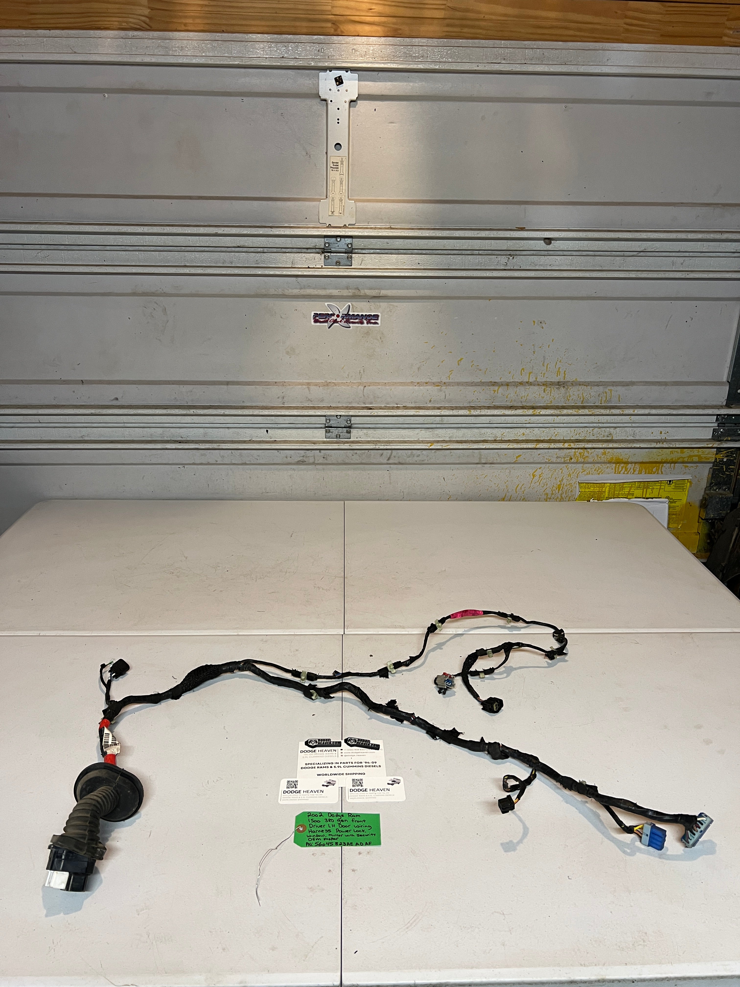 2002-2002 Dodge Ram 1500 Front Driver Power Door Wiring Harness W Security