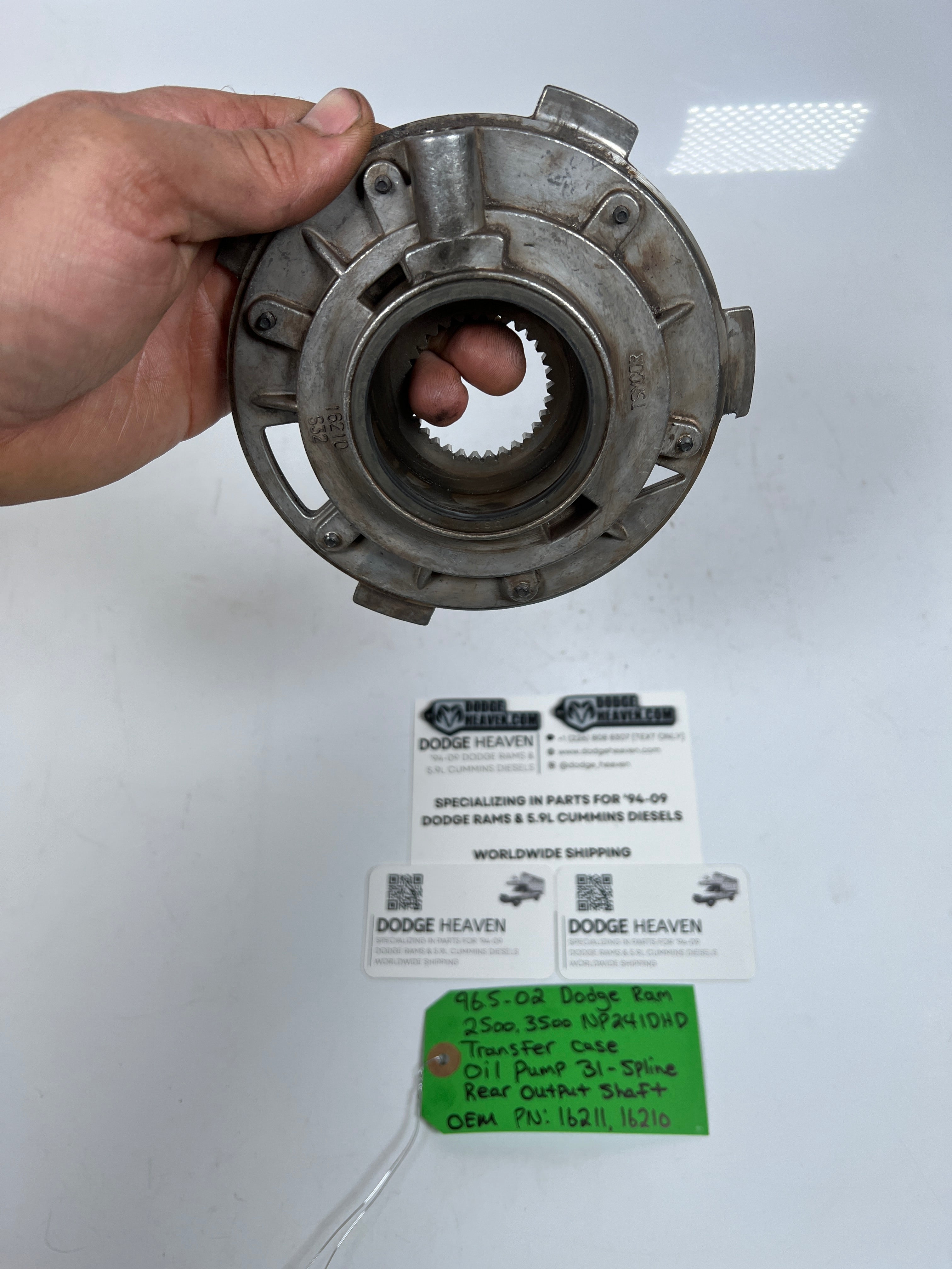 1996.5-2002 Dodge Ram 241DHD Transfer Case Oil Pump 31-Spline Rear Output Shaft