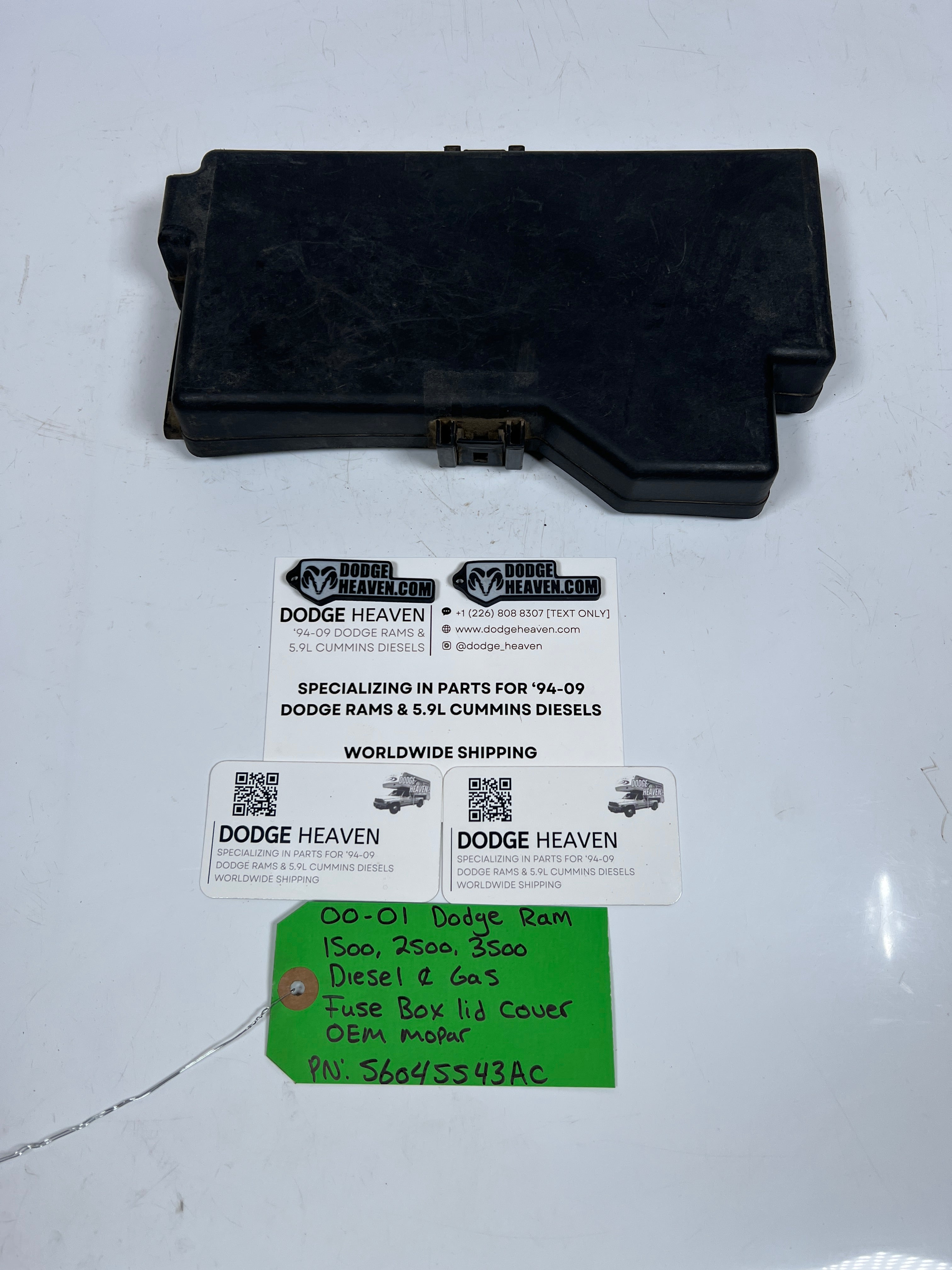 2000-2001 Dodge Ram 1500-3500 Diesel & Gas Fuse Box Lid Cover