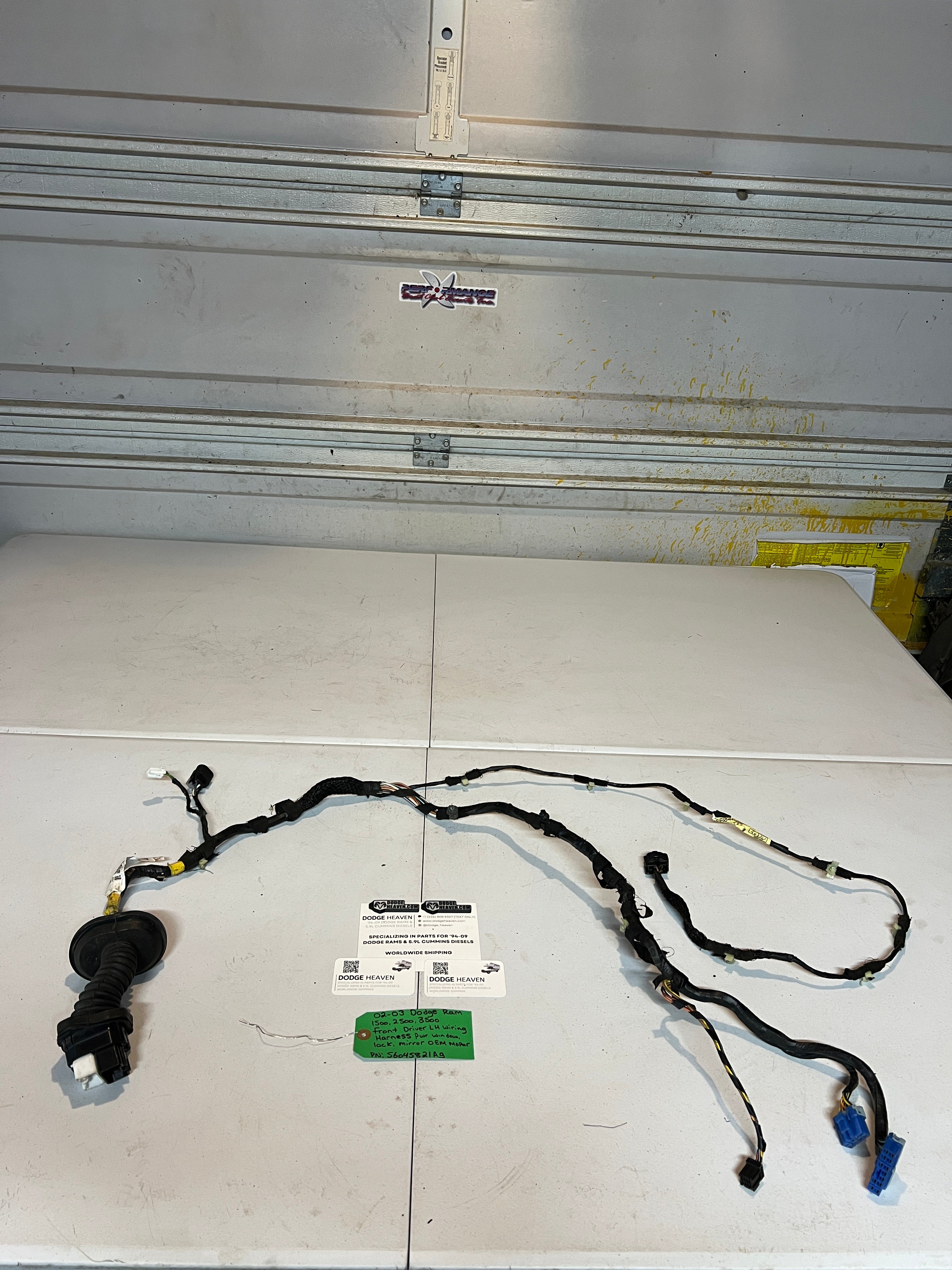 2002-2003 Dodge Ram Front Driver Power Door Wiring Harness