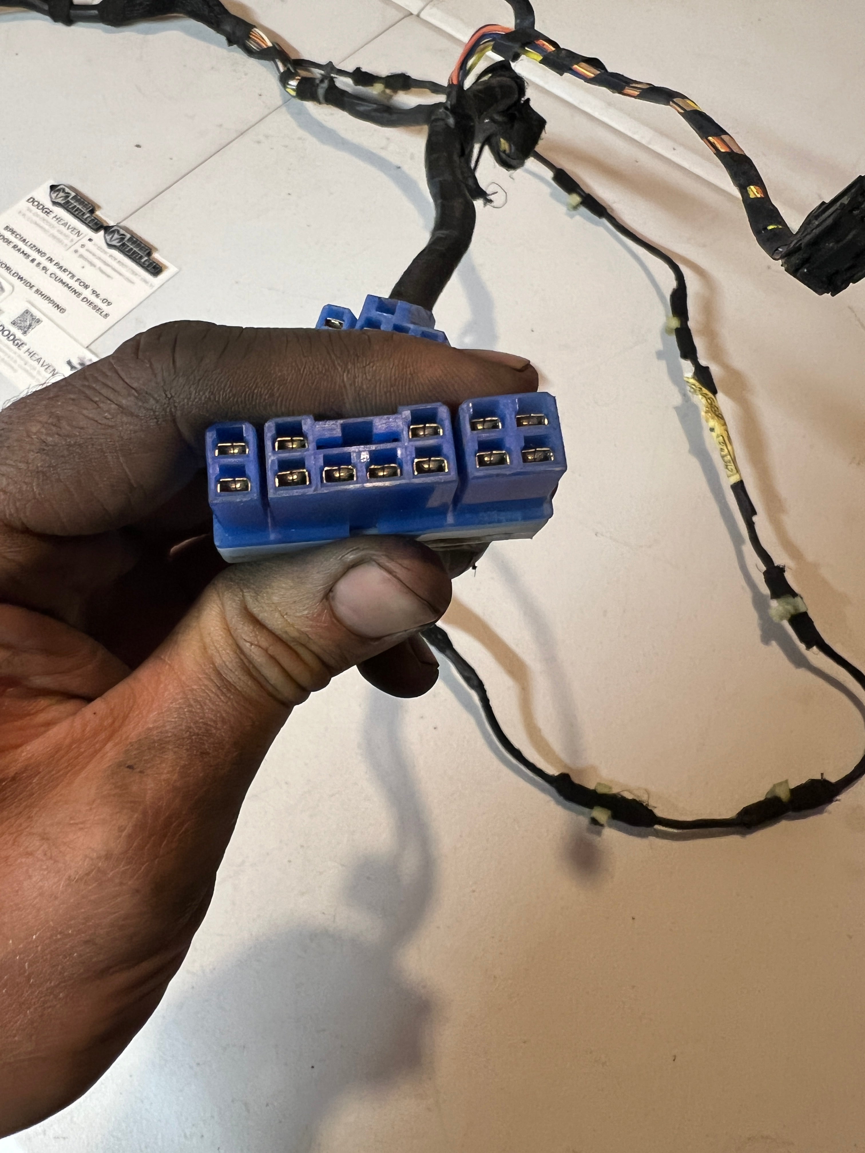 2002-2003 Dodge Ram Front Driver Power Door Wiring Harness