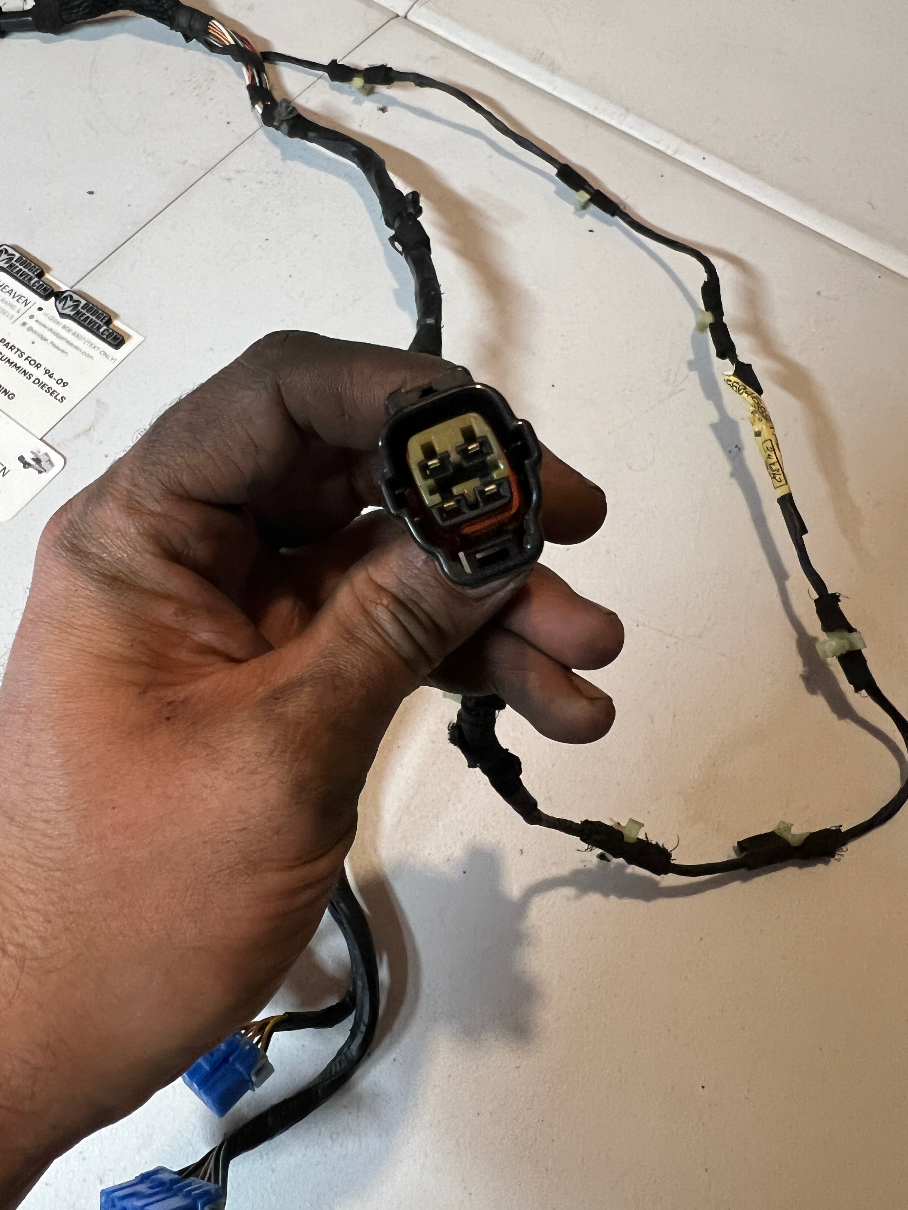 2002-2003 Dodge Ram Front Driver Power Door Wiring Harness