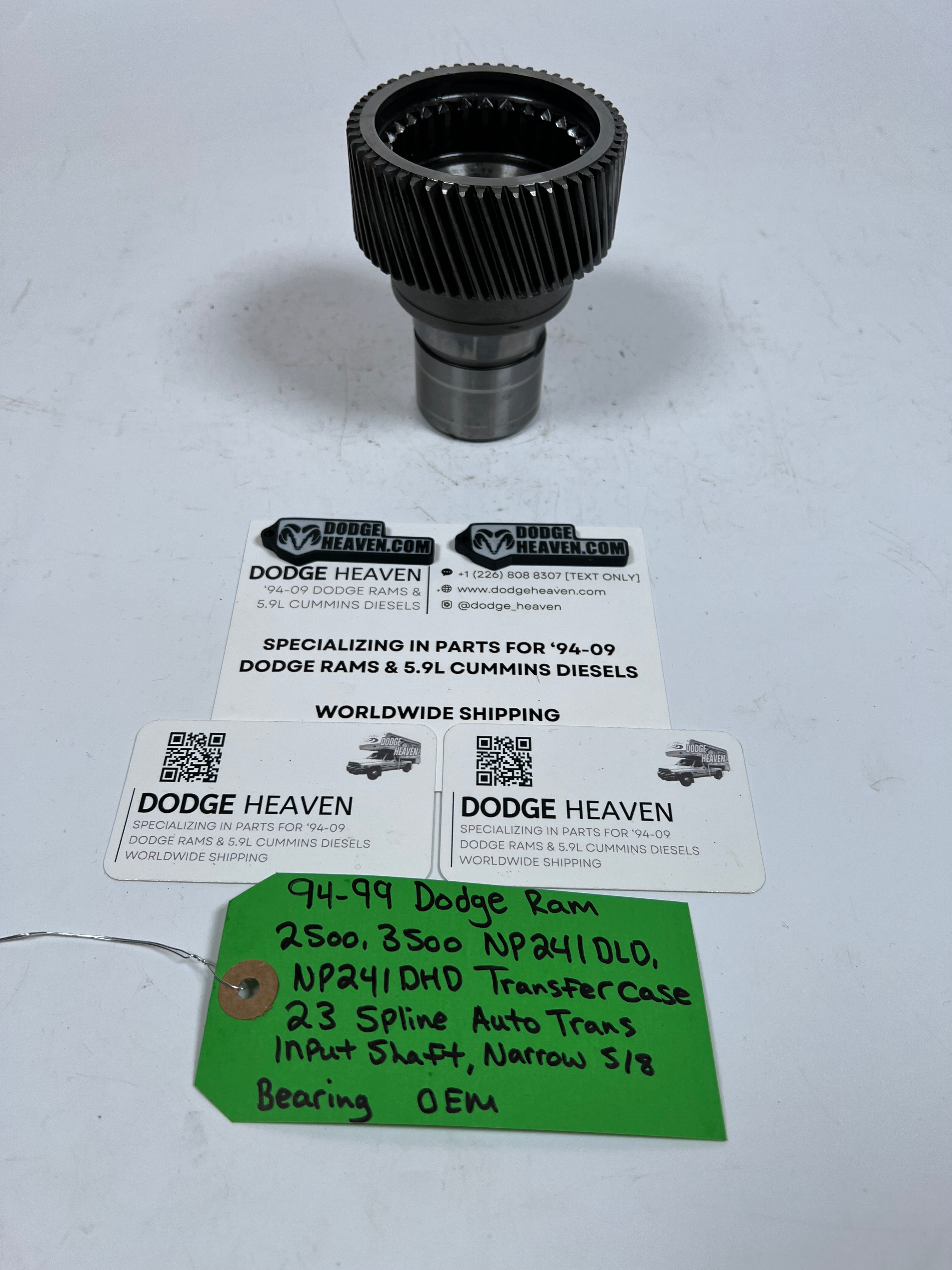 1994-1999 Dodge Ram 241DLD 241DHD 23-Spline Input Shaft 5/8 Narrow Bearing