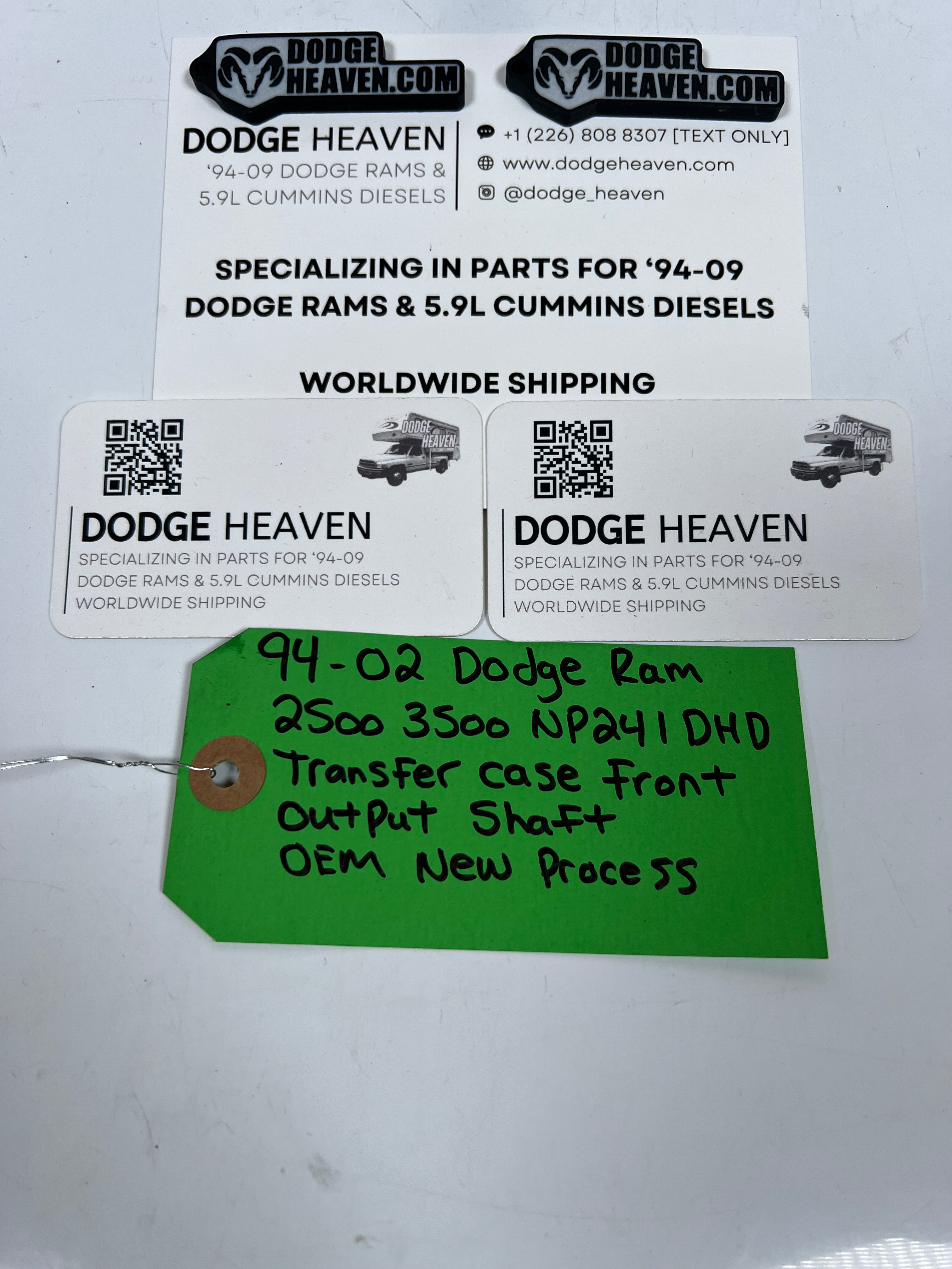 1994-2002 Dodge Ram 241DHD Transfer Case Front Output Shaft OEM New Process