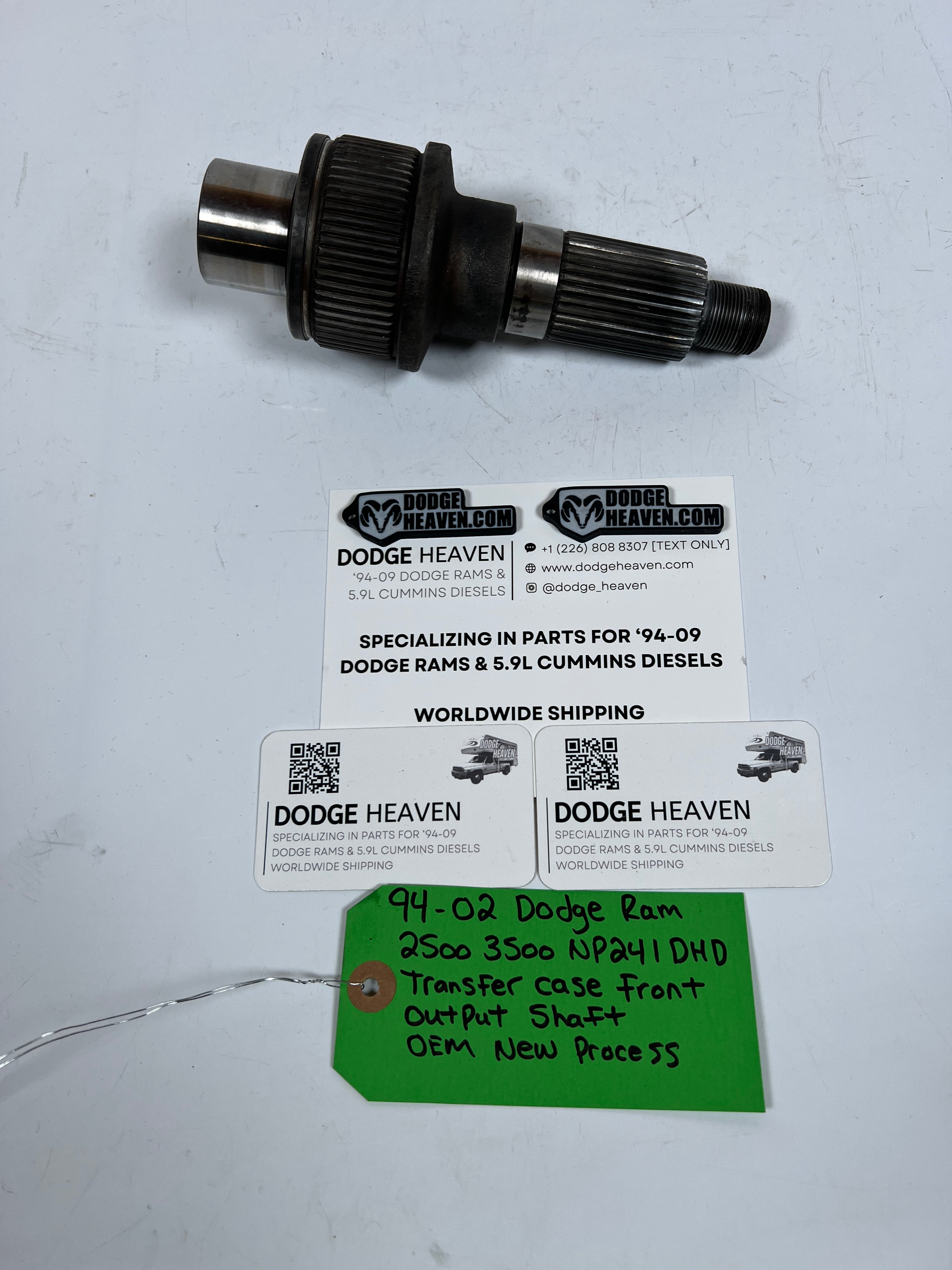 1994-2002 Dodge Ram 241DHD Transfer Case Front Output Shaft OEM New Process