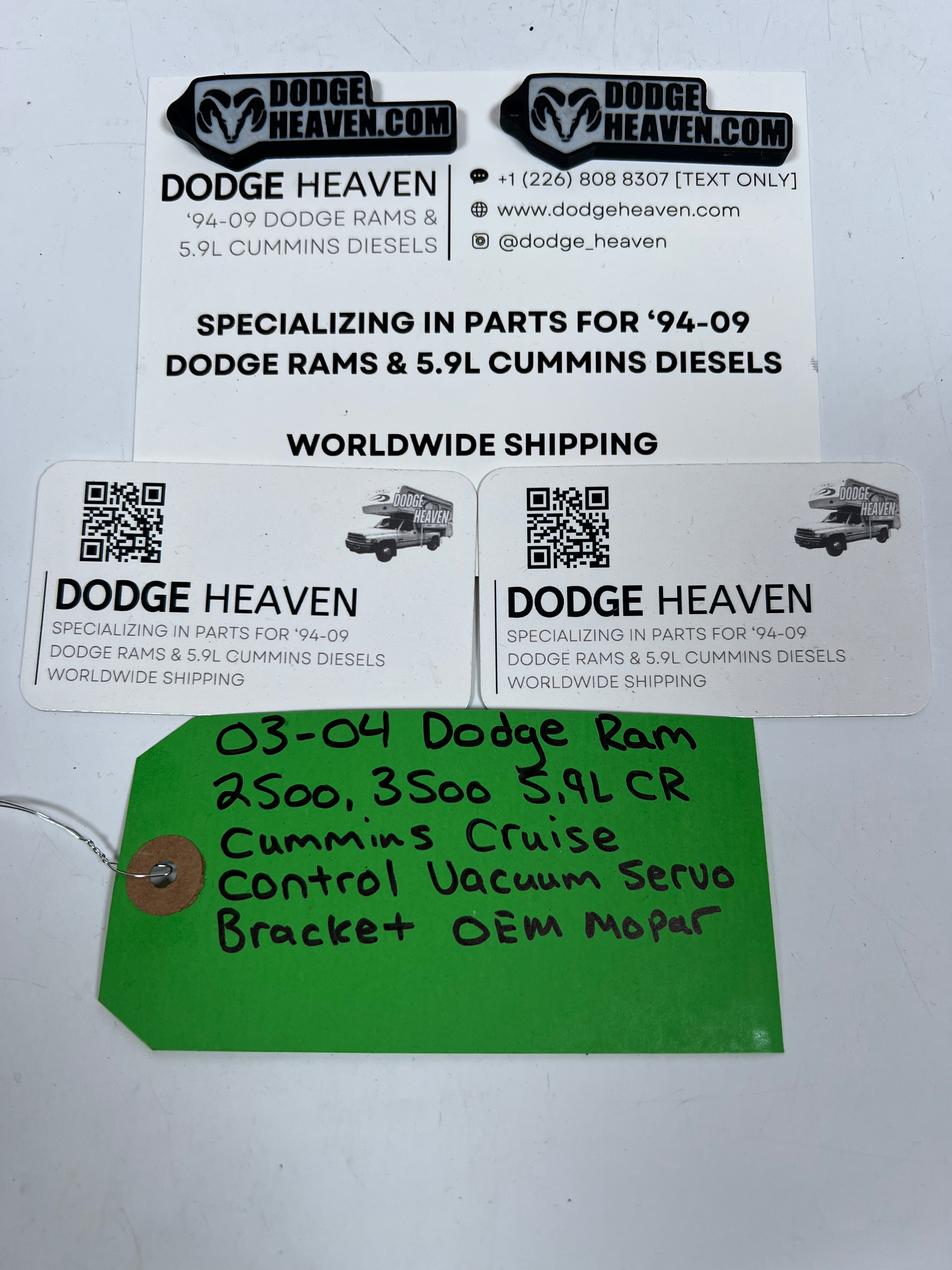 2003-2004 Dodge Ram 2500 3500 5.9L Cummins Cruise Control Vacuum Servo Bracket