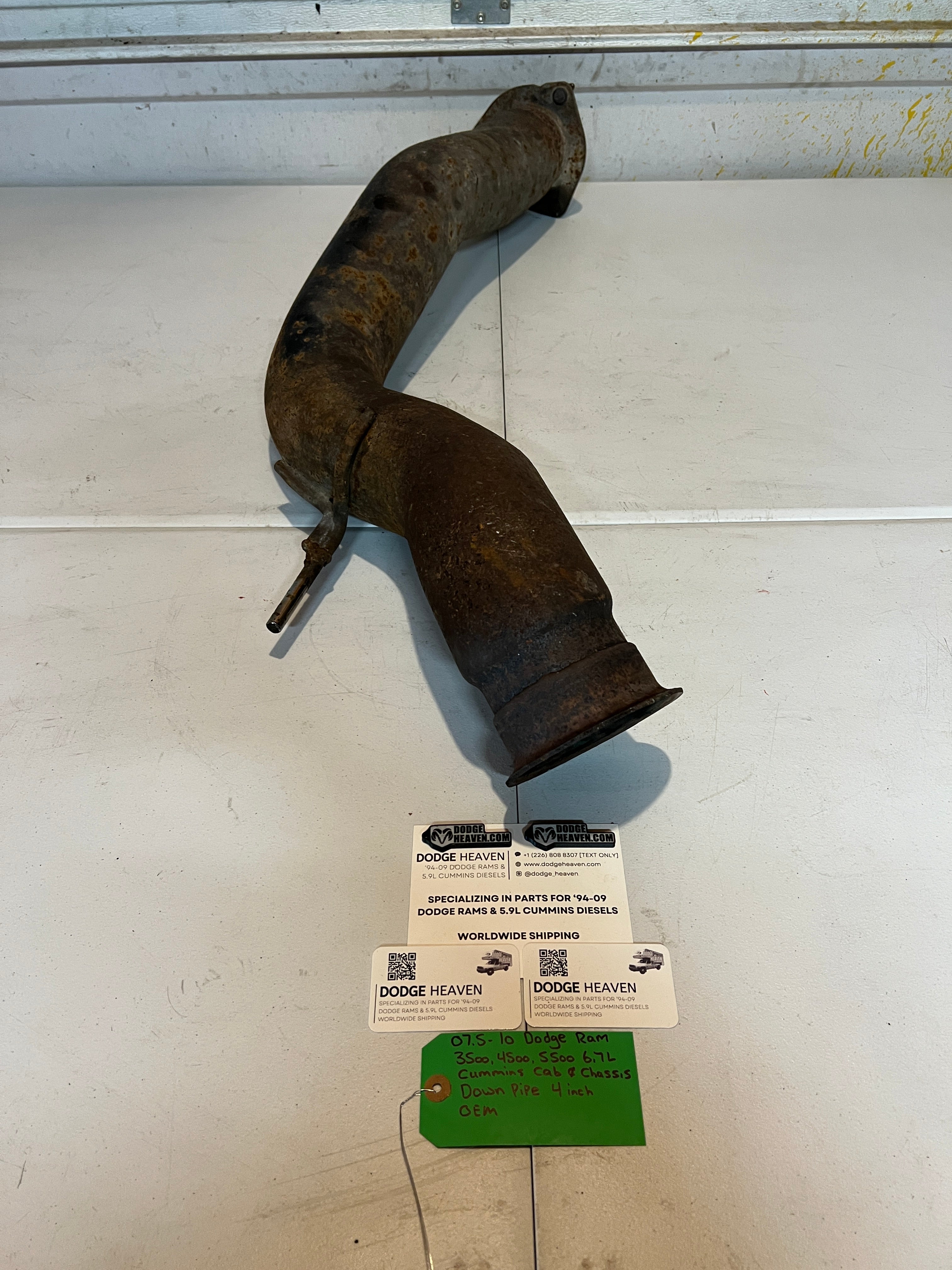 2007.5-2010 Dodge Ram 6.7L Cummins Cab & Chassis Down Pipe 4 Inch
