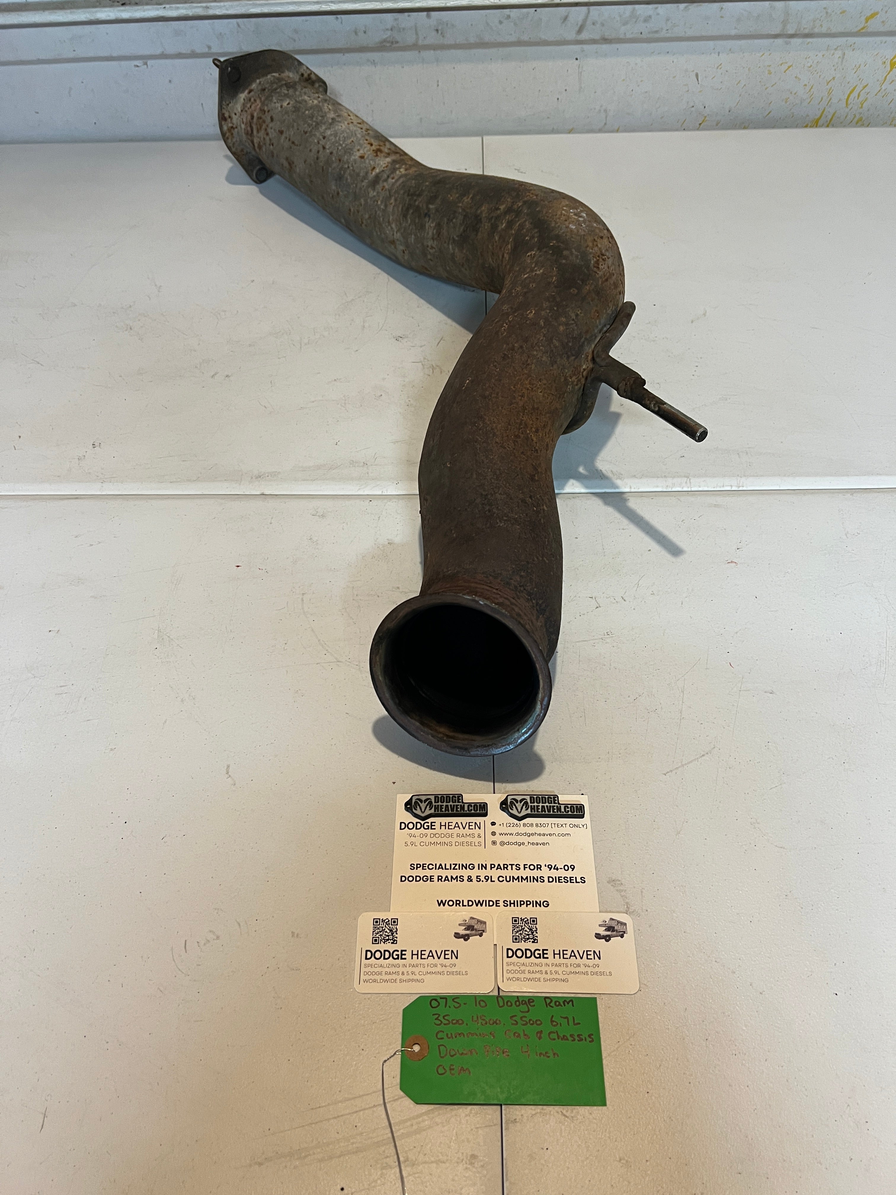 2007.5-2010 Dodge Ram 6.7L Cummins Cab & Chassis Down Pipe 4 Inch