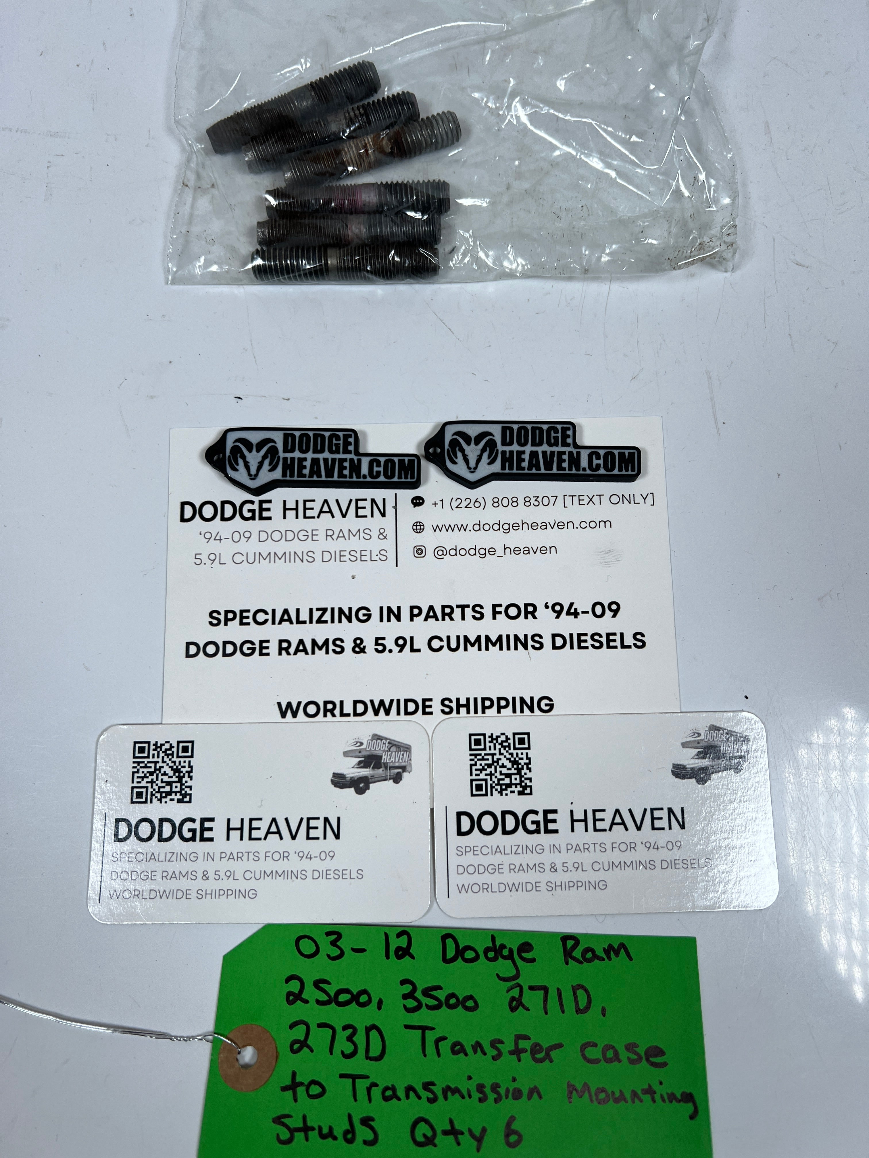 2003-2012 Dodge Ram 271D 273D Transfer Case to Transmission Mounting Studs QTY 6