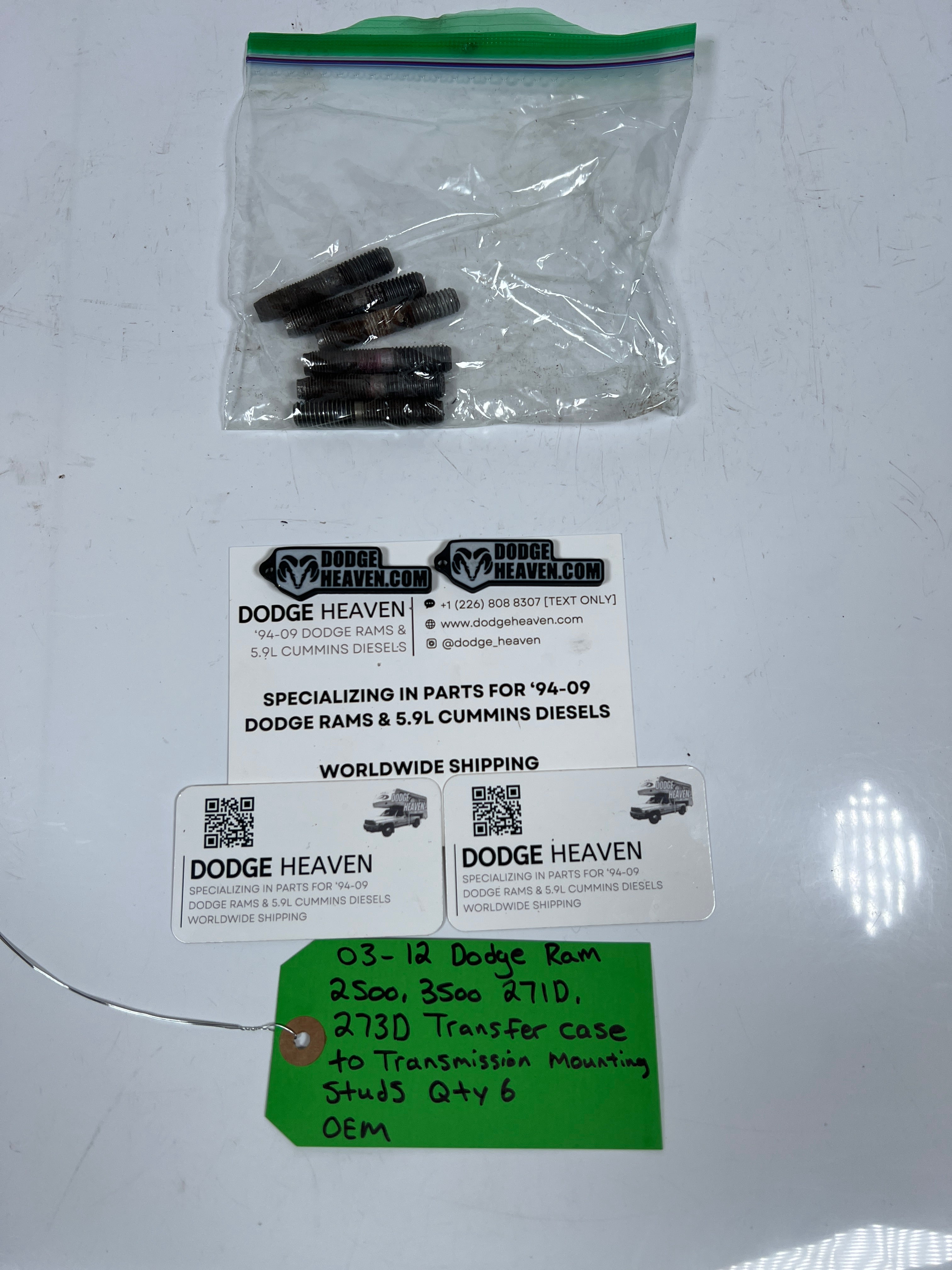 2003-2012 Dodge Ram 271D 273D Transfer Case to Transmission Mounting Studs QTY 6