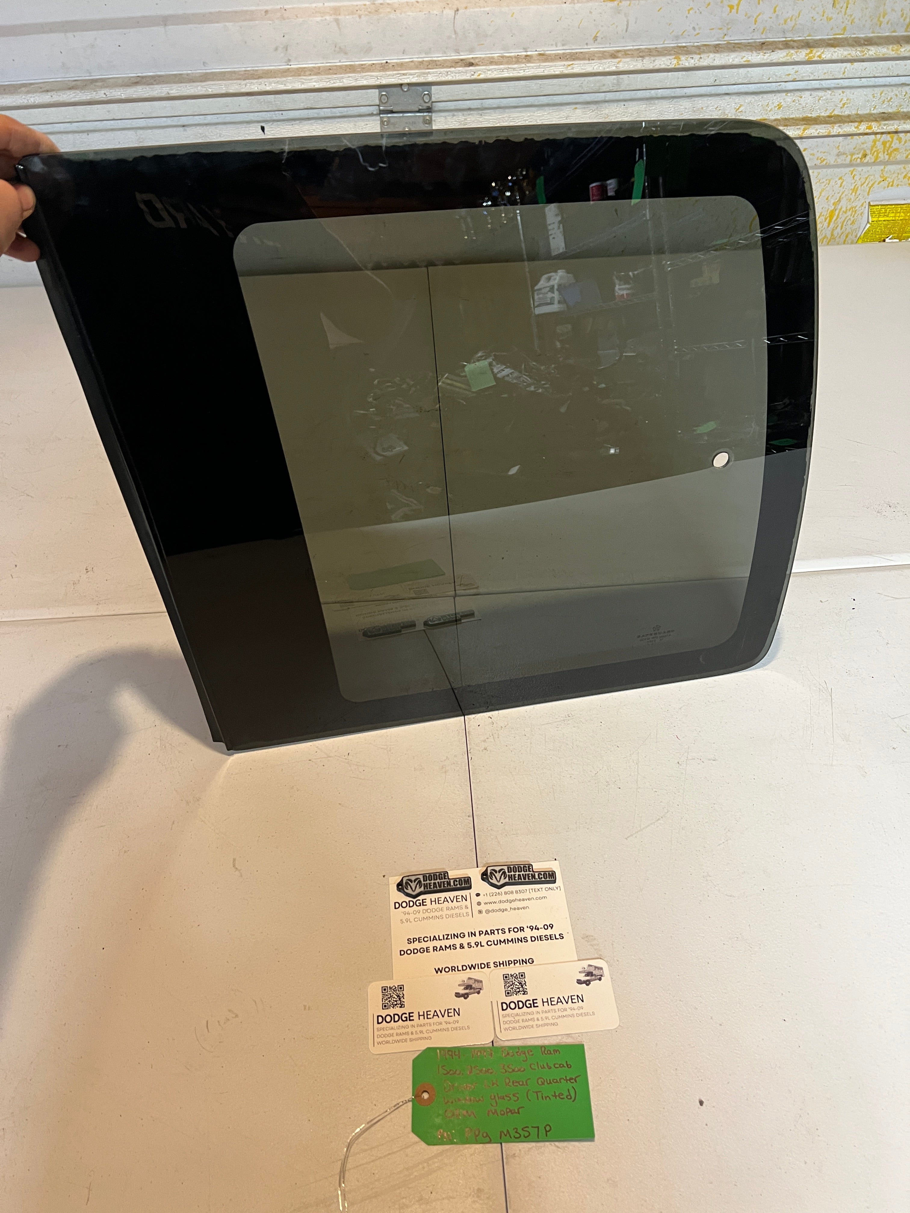 1994-1997 Dodge Ram Quarter Window Glass Rear Driver LH Club Cab Tinted