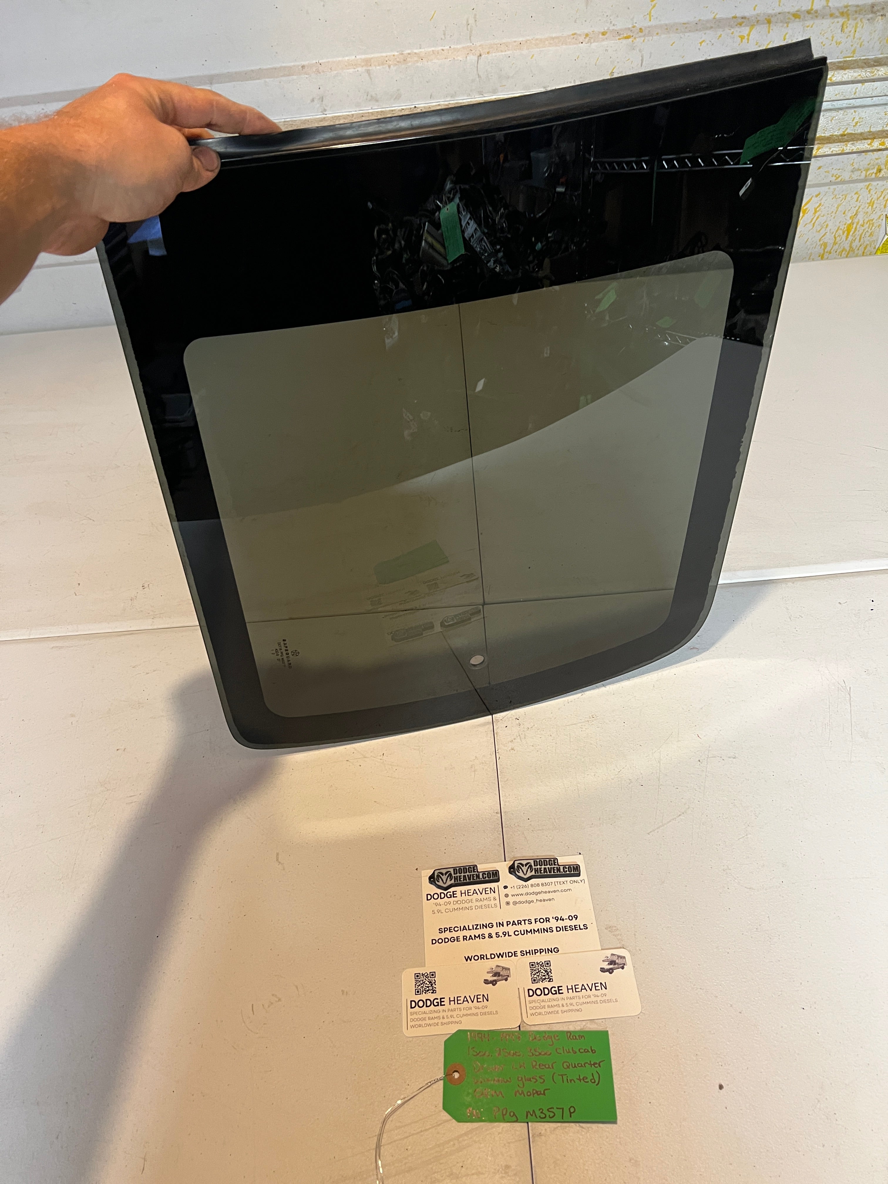 1994-1997 Dodge Ram Quarter Window Glass Rear Driver LH Club Cab Tinted