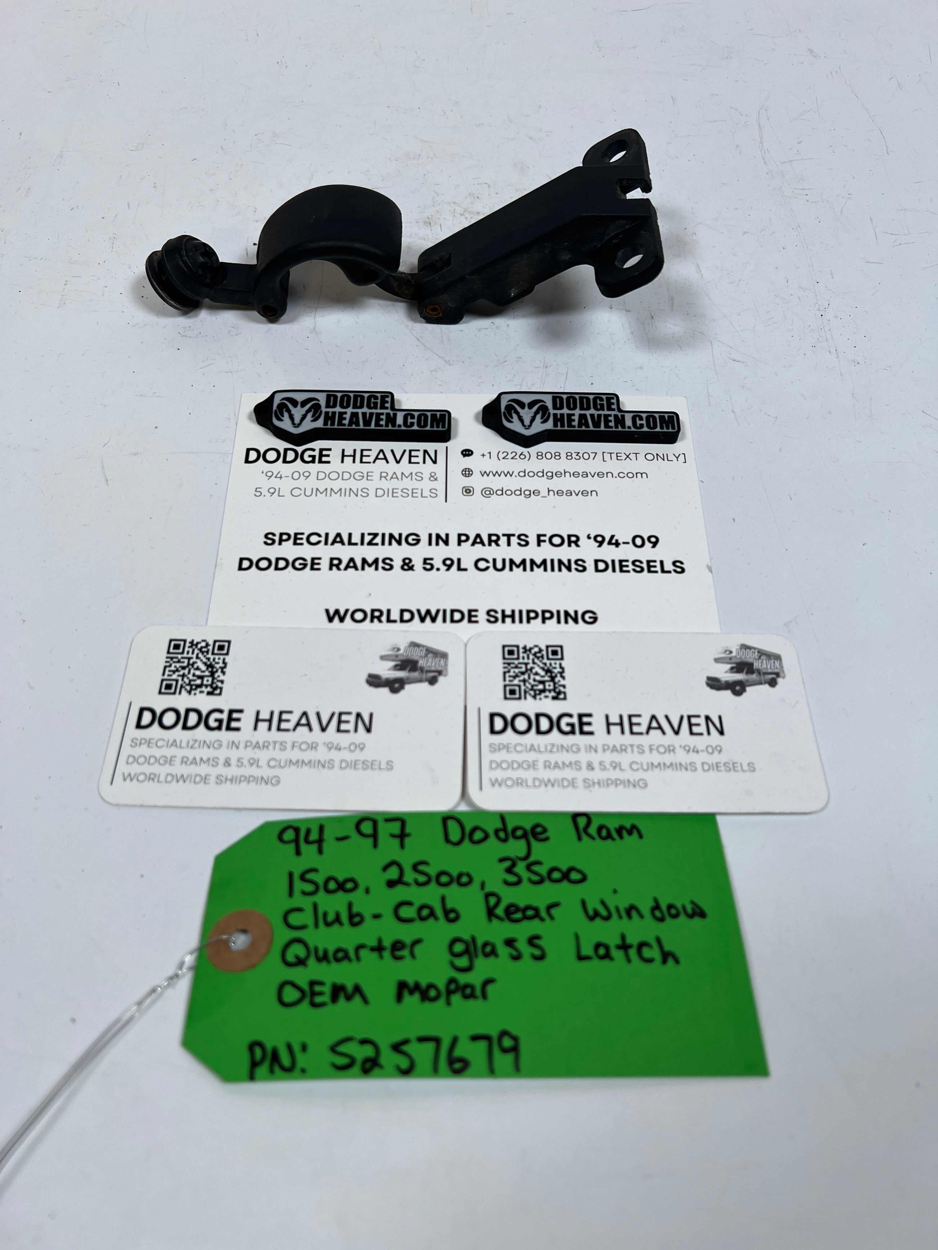 1994-1997 Dodge Ram 1500-3500 Rear Quarter Glass Latch LH or RH