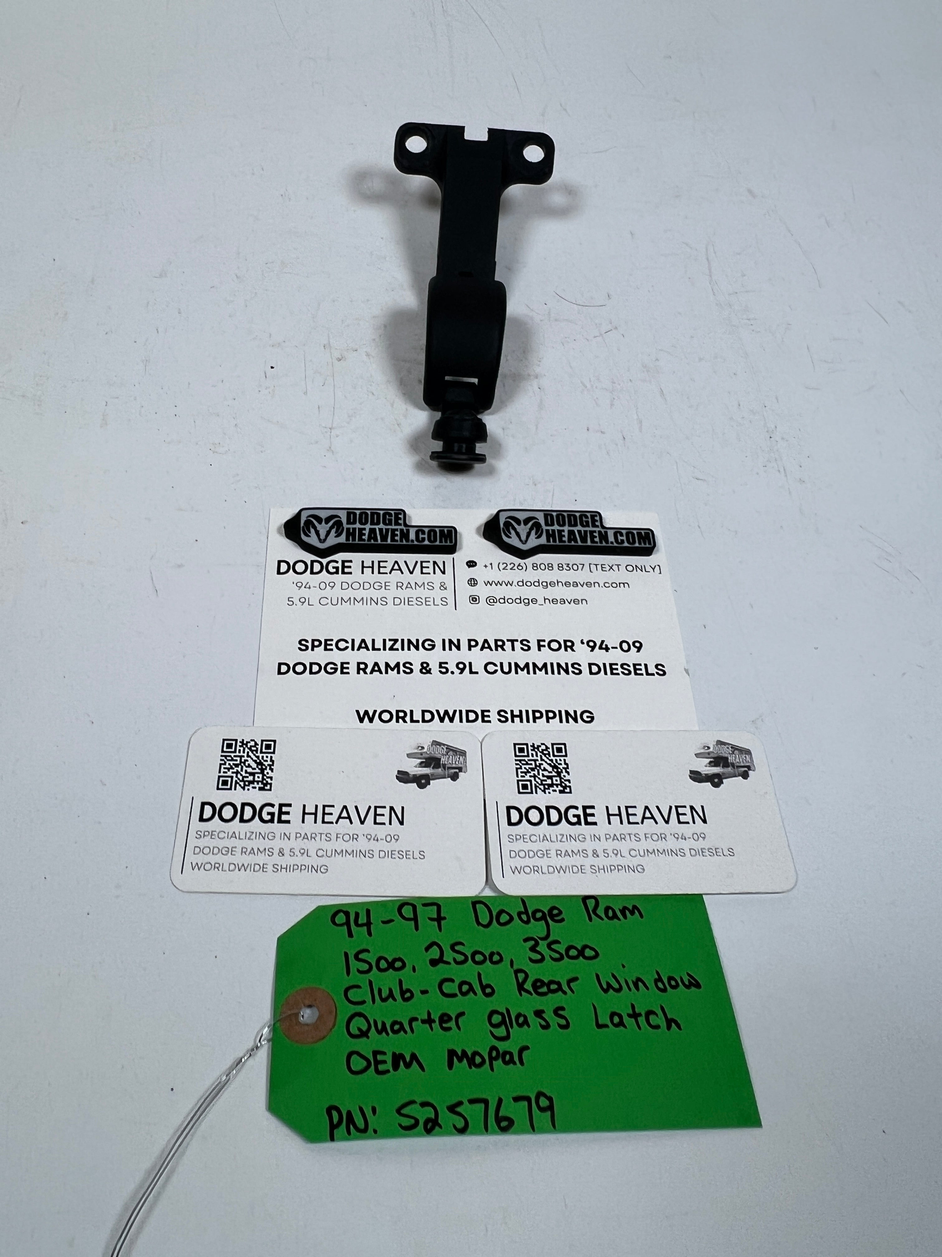 1994-1997 Dodge Ram 1500-3500 Rear Quarter Glass Latch LH or RH