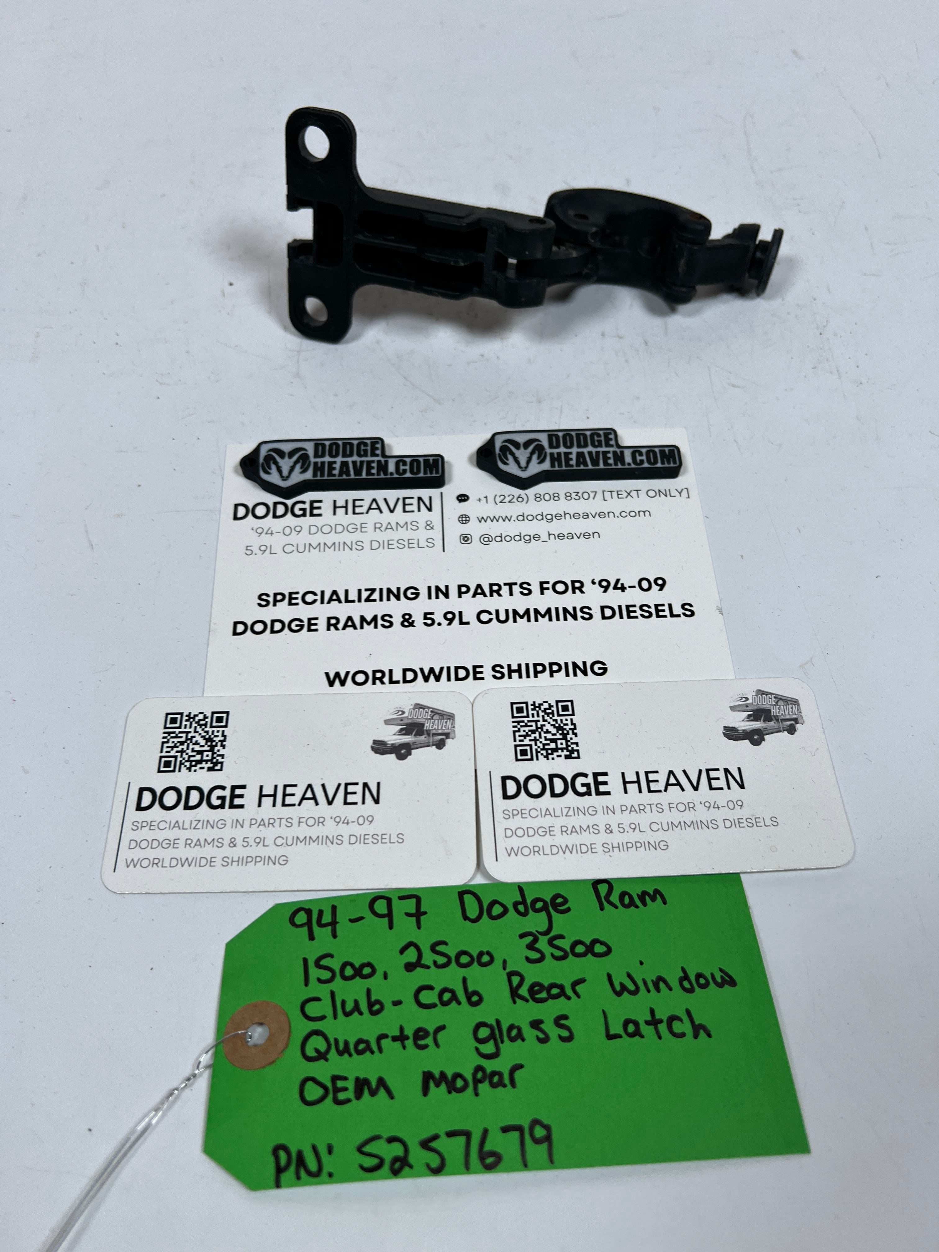 1994-1997 Dodge Ram 1500-3500 Rear Quarter Glass Latch LH or RH