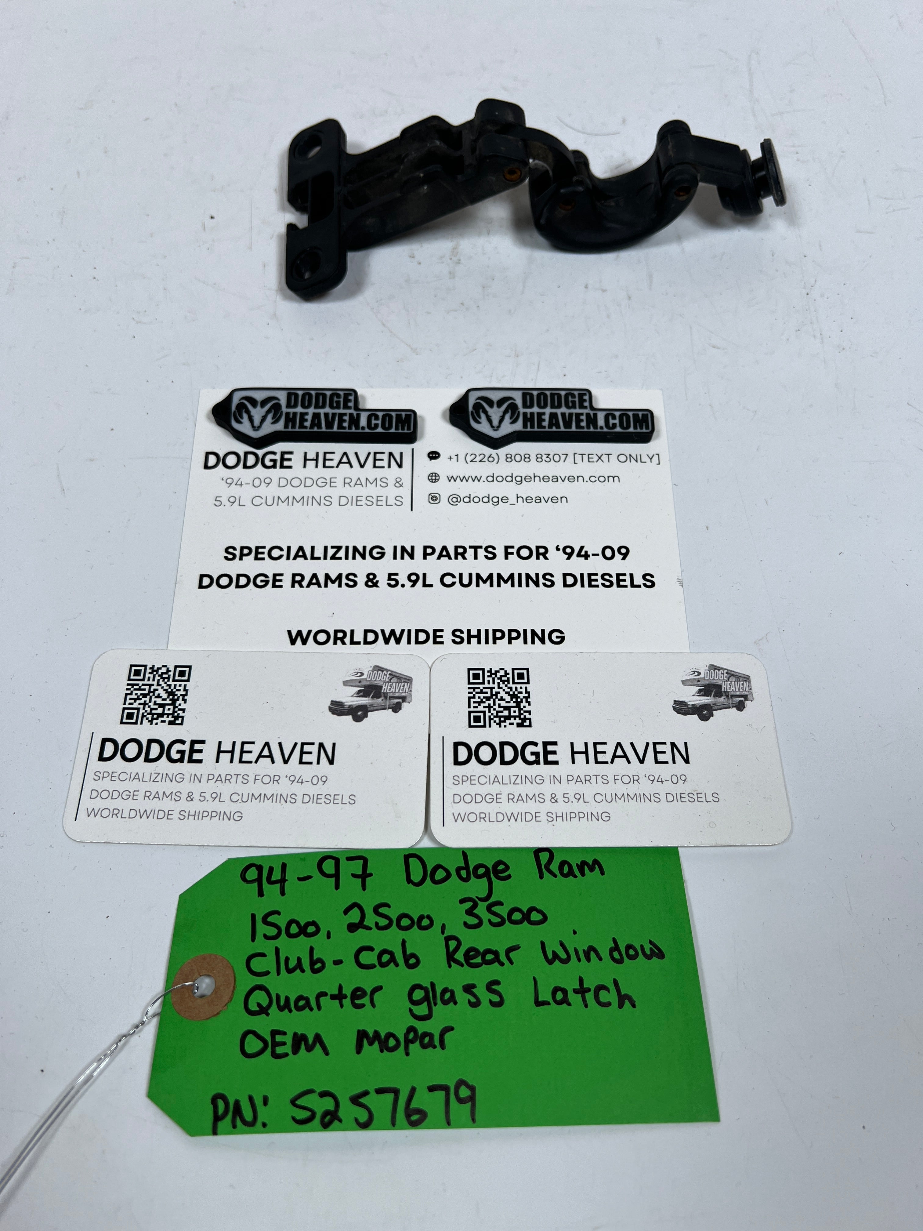 1994-1997 Dodge Ram 1500-3500 Rear Quarter Glass Latch LH or RH