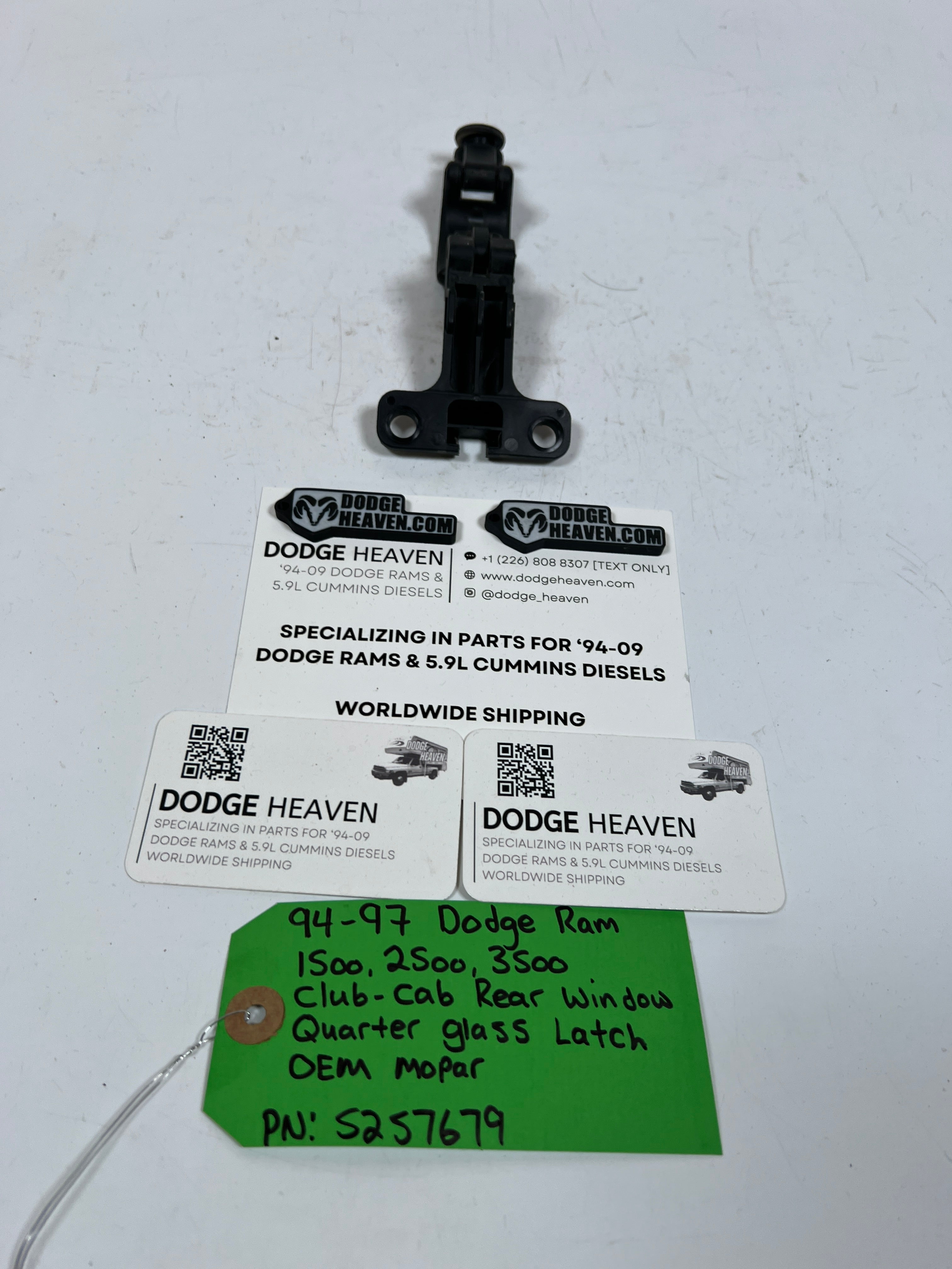 1994-1997 Dodge Ram 1500-3500 Rear Quarter Glass Latch LH or RH