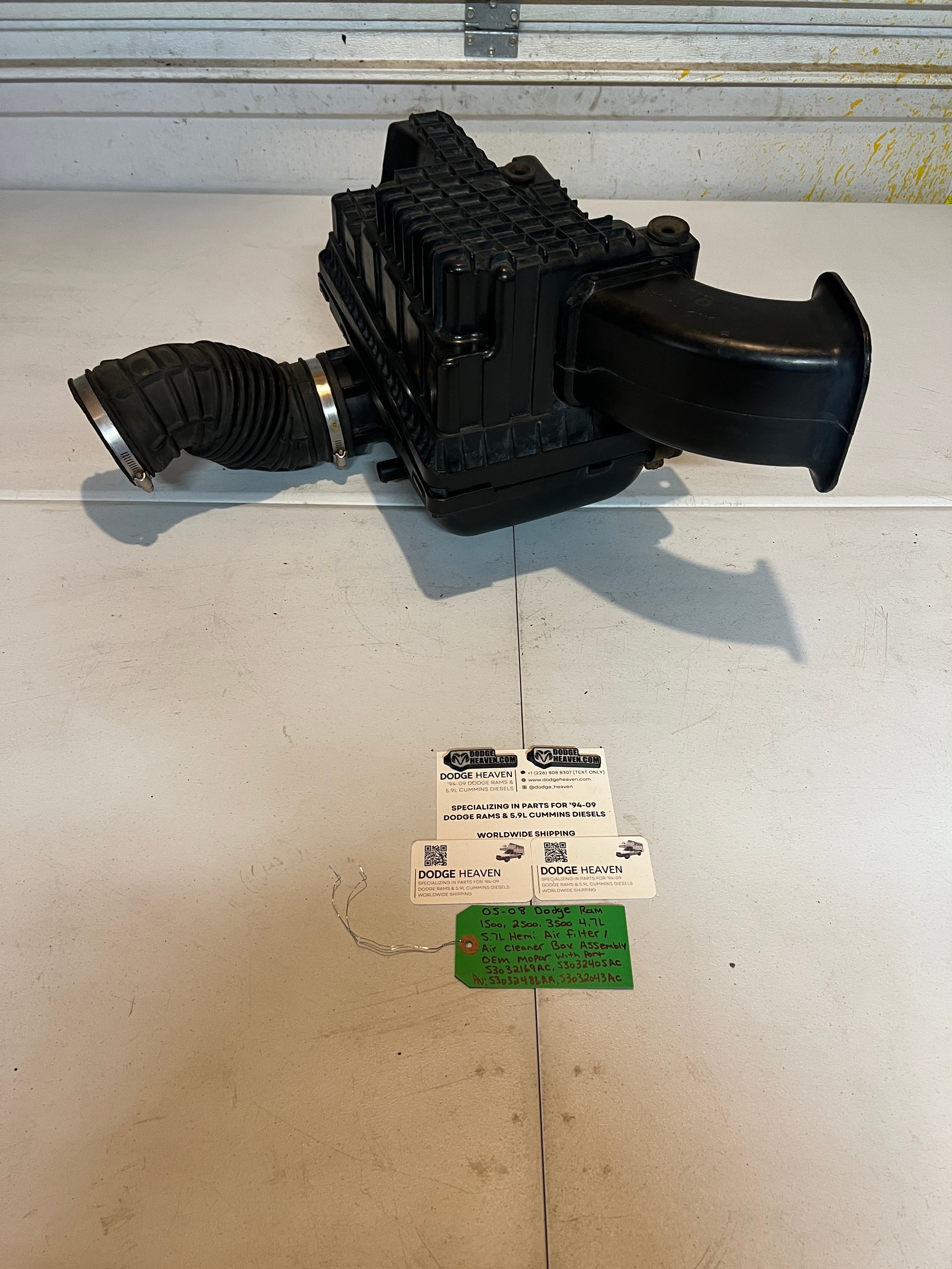 2005-2008 Dodge Ram 1500-3500 4.7 5.7L Air Filter Air Box Assembly With Port