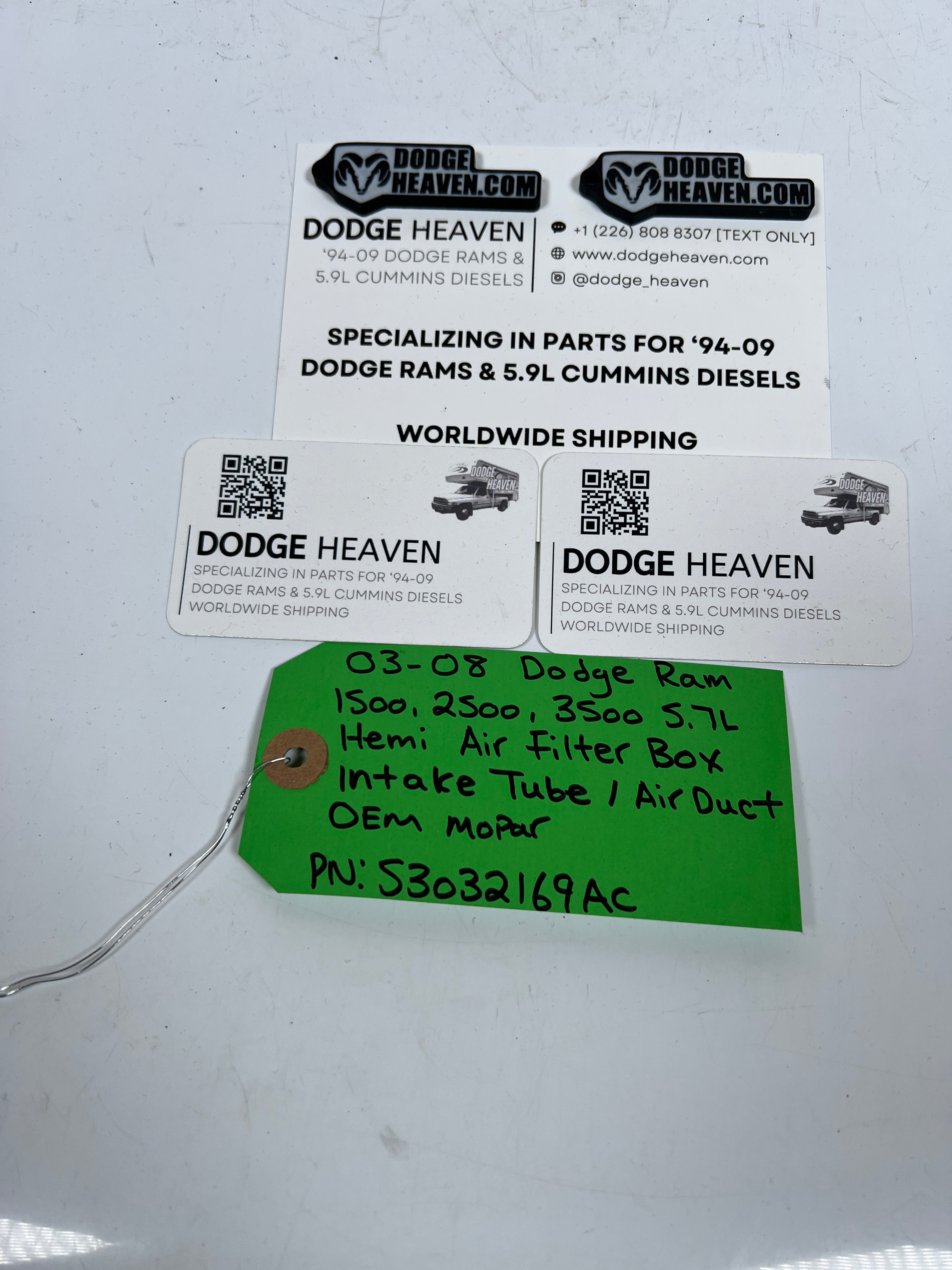 2003-2008 Dodge Ram 1500-3500 5.7l Hemi Air Filter Intake Tube